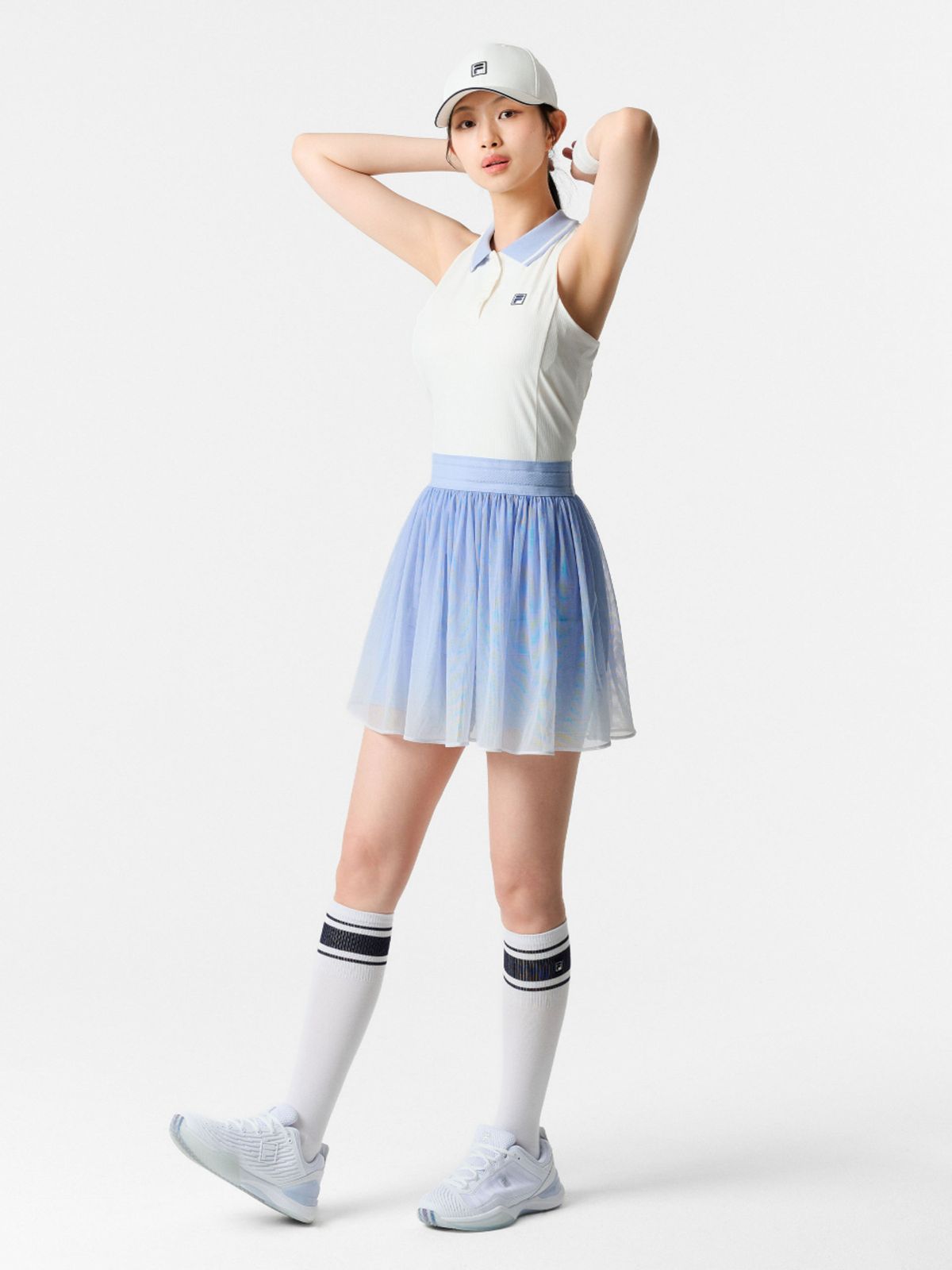 휠라(FILA) 테니스 파워넷 게더 원피스(FS262OP11F003586)