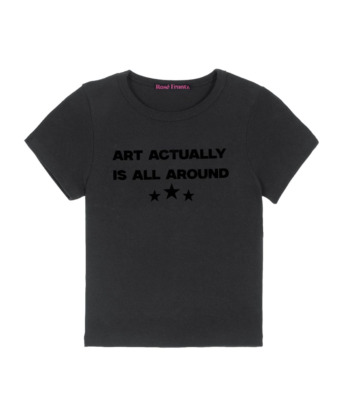 로제프란츠(ROSEFRANTZ) Star Lettering T-shirt [Charcoal]