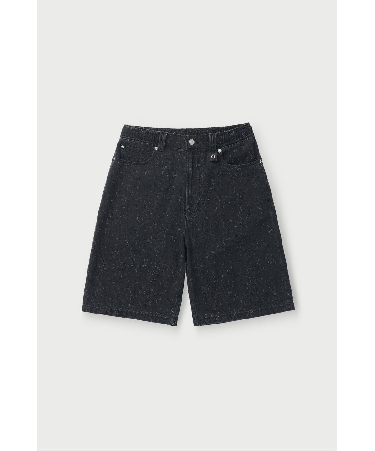 이로(IRO) PZUREE 데님 펀칭 버뮤다 밴딩 쇼츠 IQPOM26706BKX
