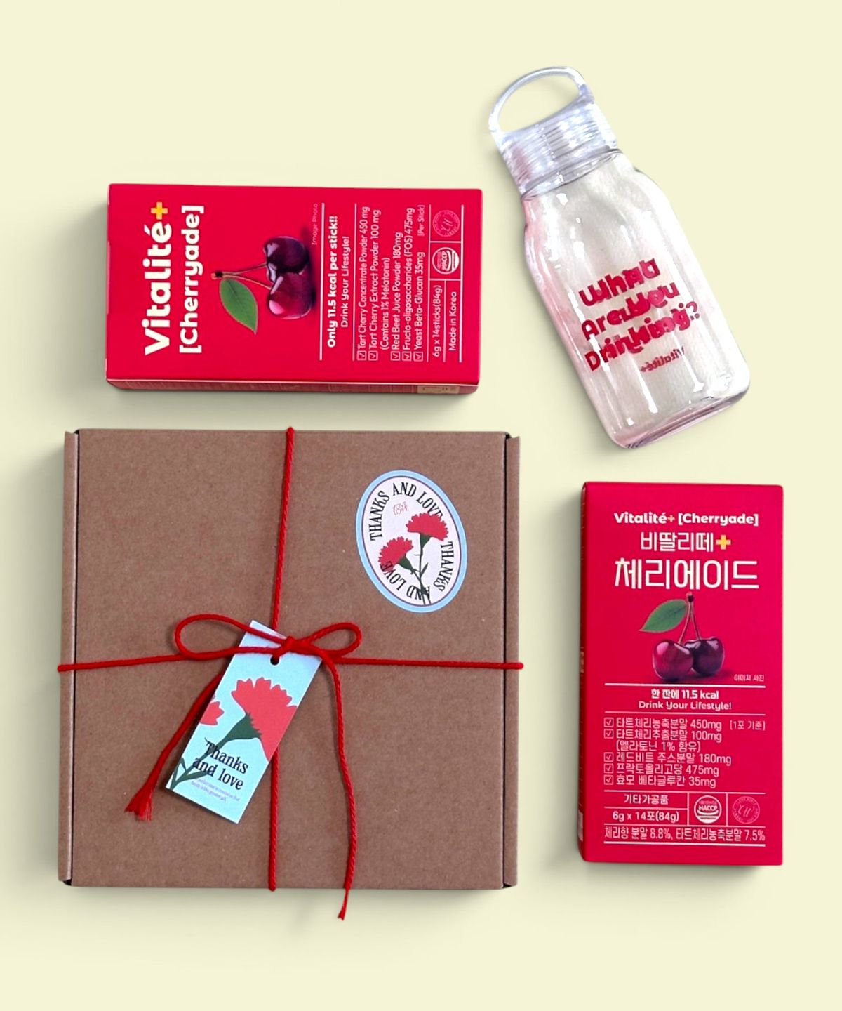 비딸리떼(VITALITE) [Lifestyle Box B] 체리에이드 2박스 & 전용보틀 선물세트