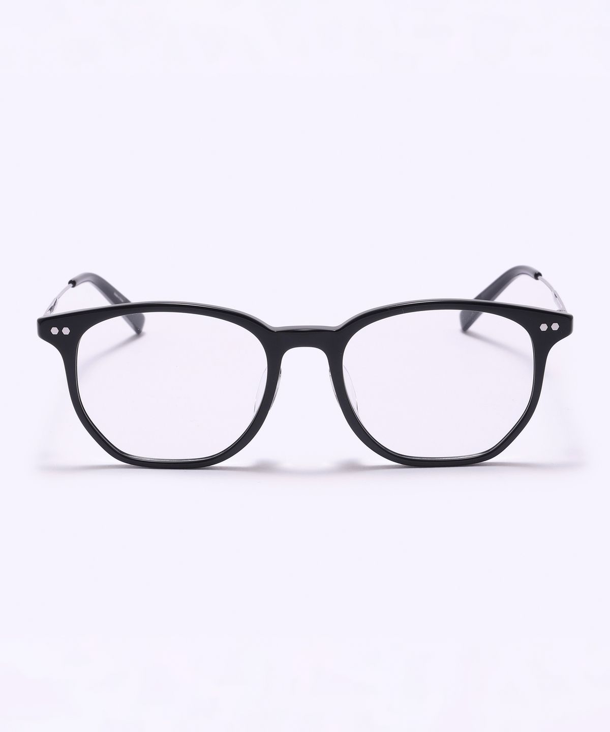 알로아이웨어(ALO EYEWEAR) [SILVERBITE] SBG9602 0911G 오버실루엣 초경량 콤비 스퀘어 블랙/실버 안경테 블루라이트 렌즈 선택