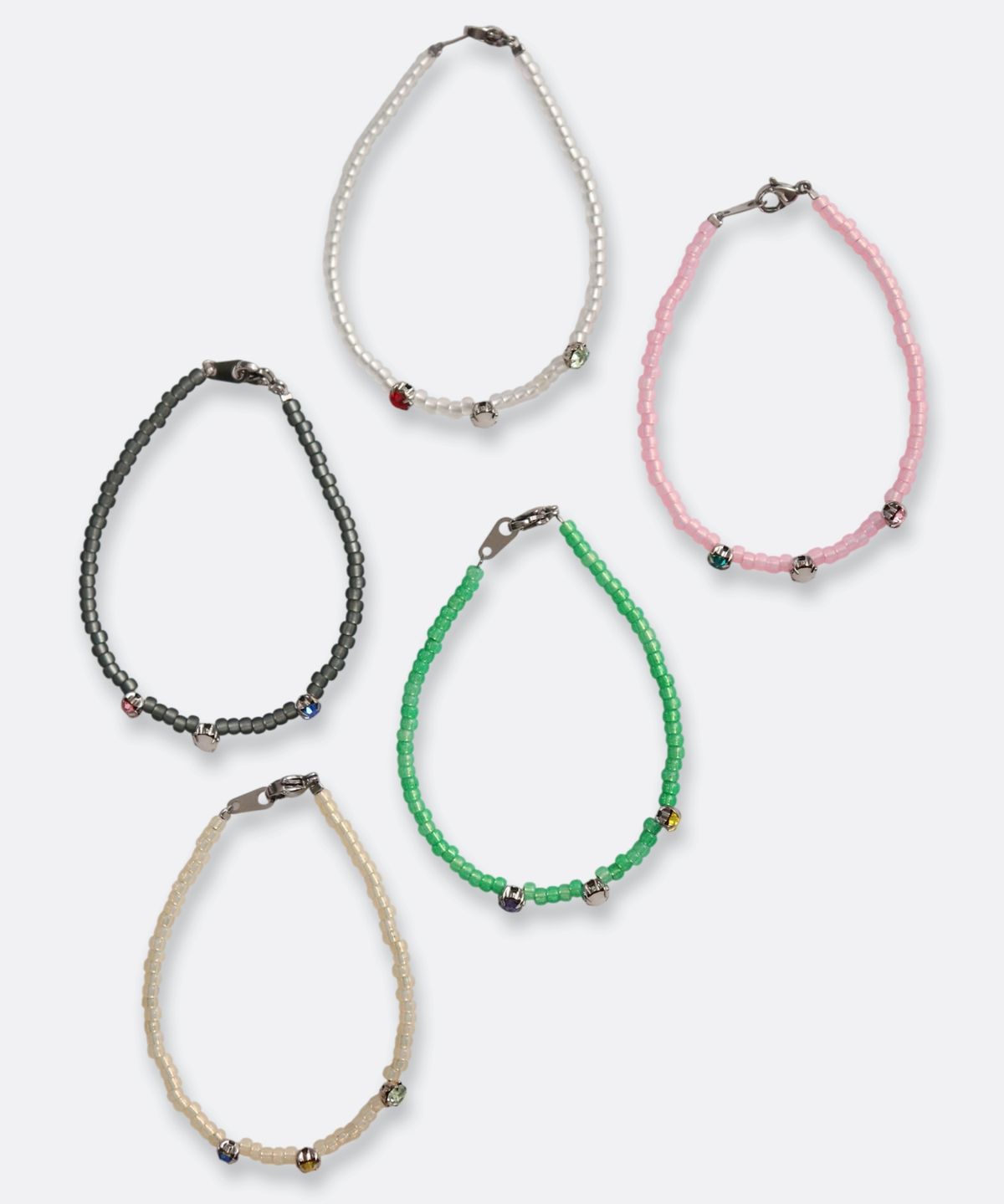 봉보(BONBEAU) Swarovski cubic color beads Bracelet 스와로브스키 크리스탈 큐빅 슬림라인 컬러 비즈 팔찌