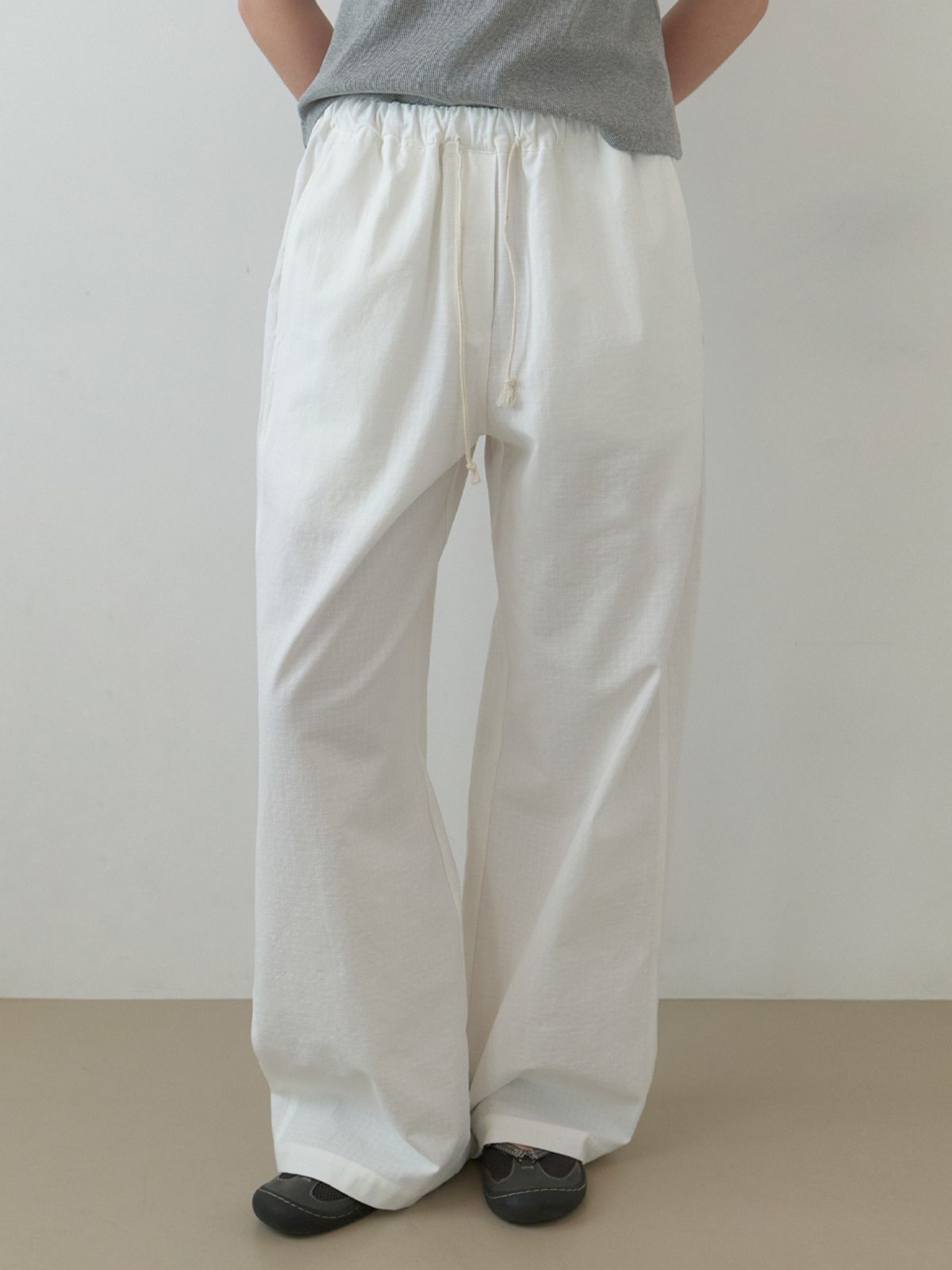 더미튼(THEMITTEN) Wheeze banding pants (white check)