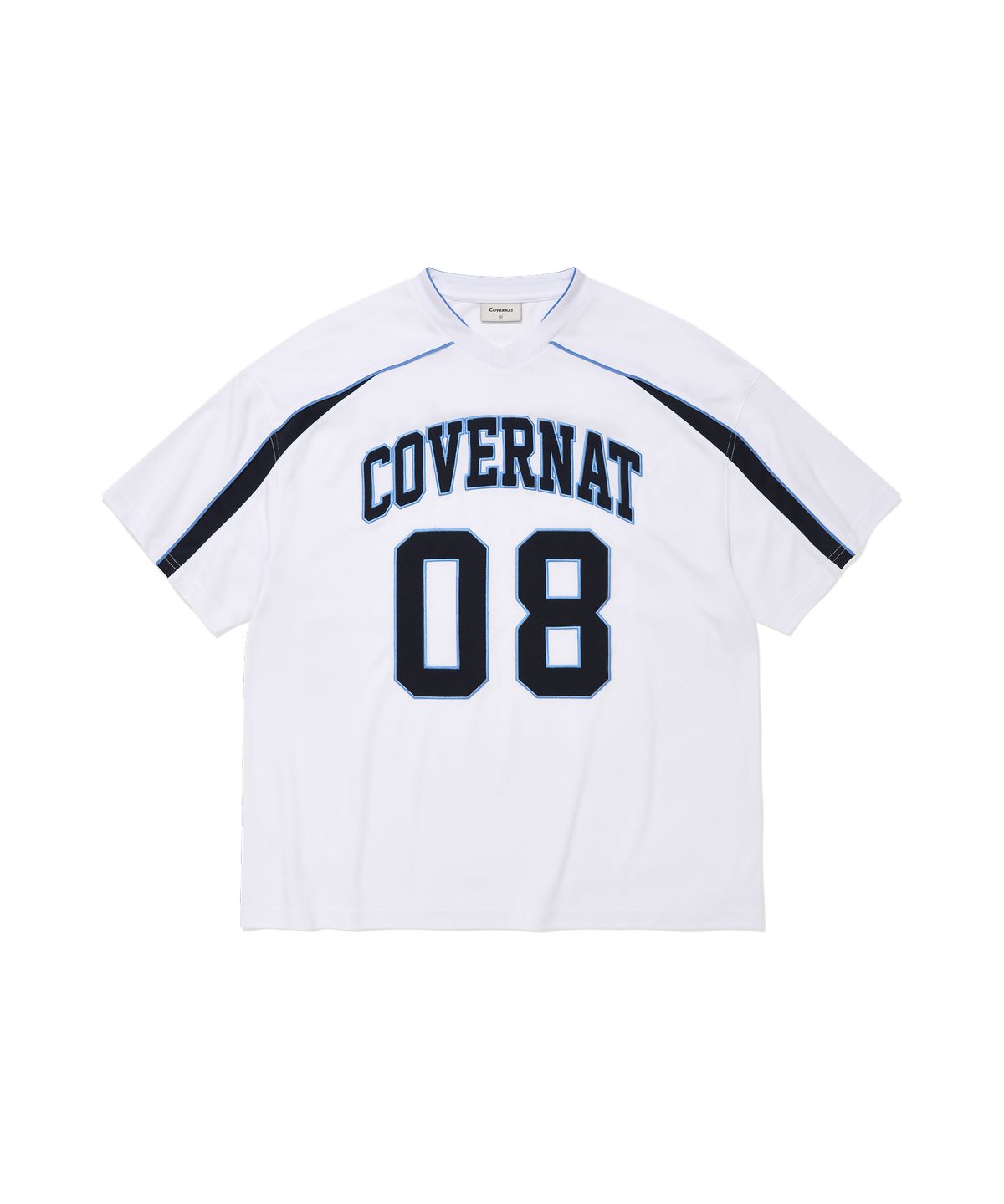 커버낫(COVERNAT) 블록코어 메쉬 티셔츠 화이트