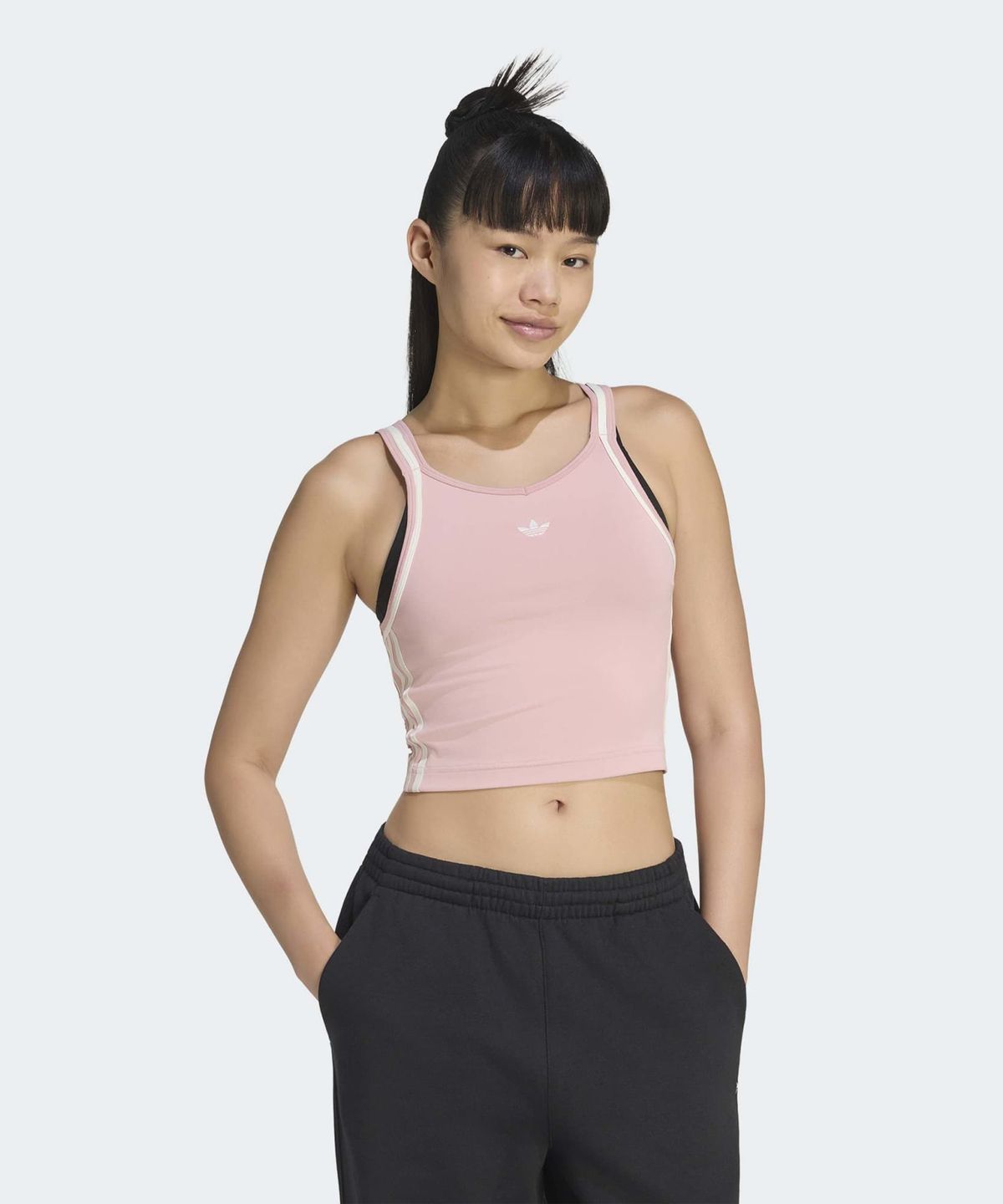 아디다스(ADIDAS) 서머 글로우 빈티지 인스파이어드 슬림 탱크탑 - 원더모브:화이트 / KY8136