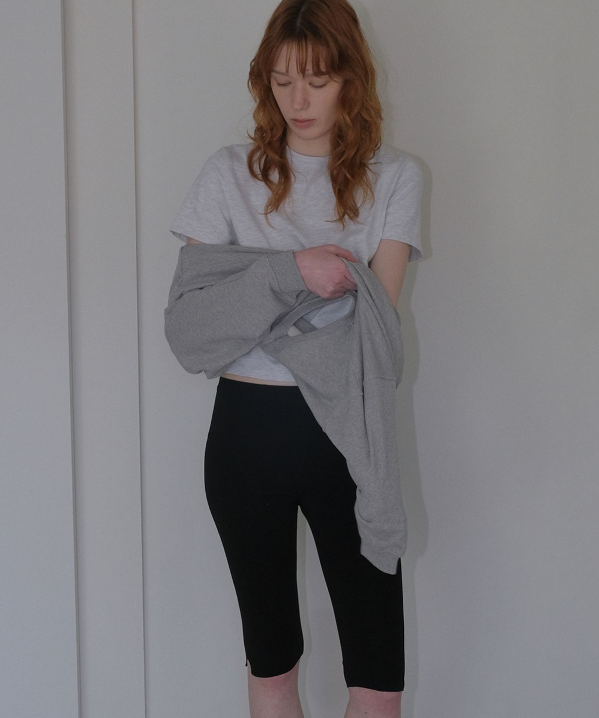 108파운드(108POUND) Base Crop Tee_Light Melange