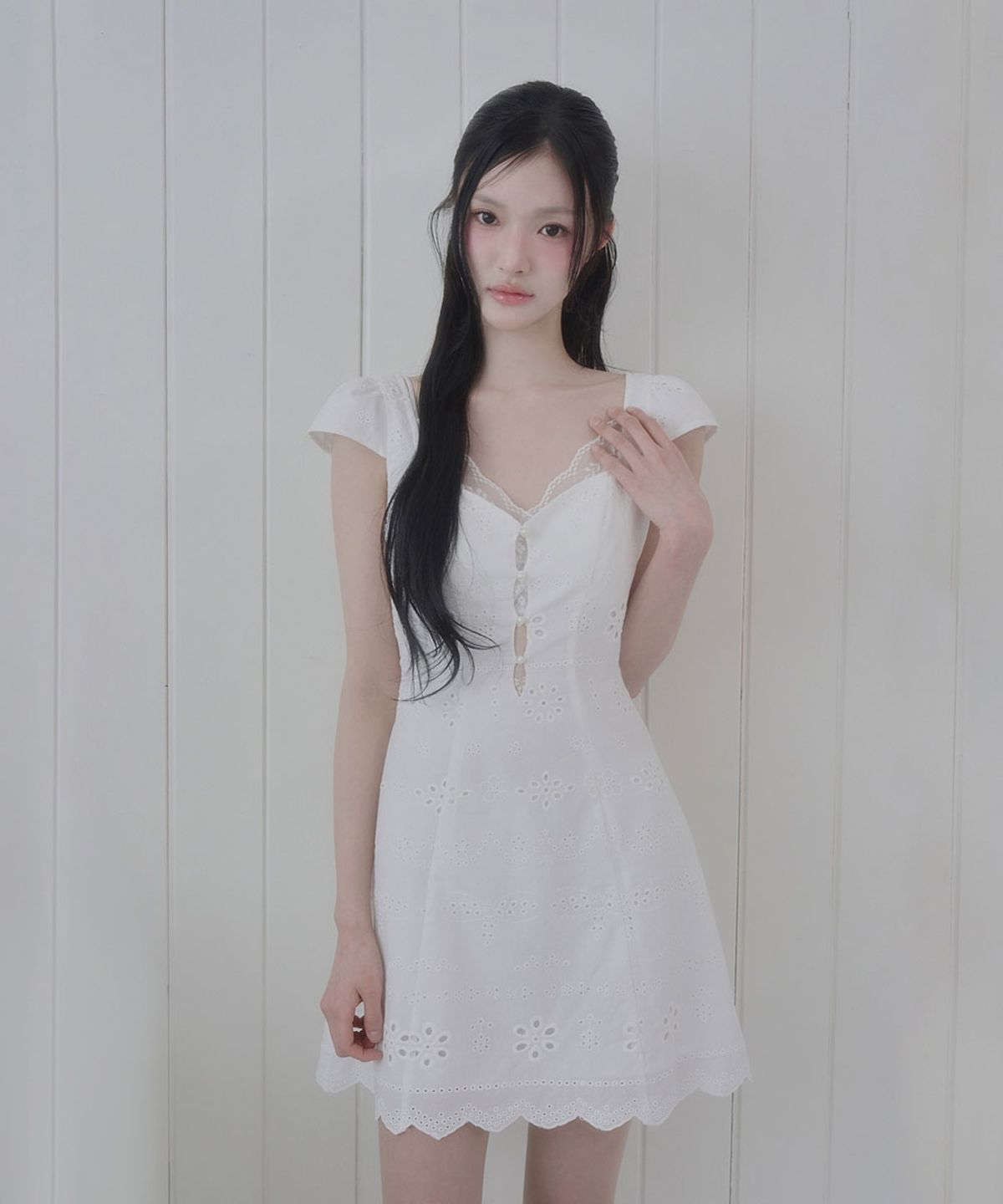 모아벨(MOABEL) LAYERED DRESS DUO - WHITE