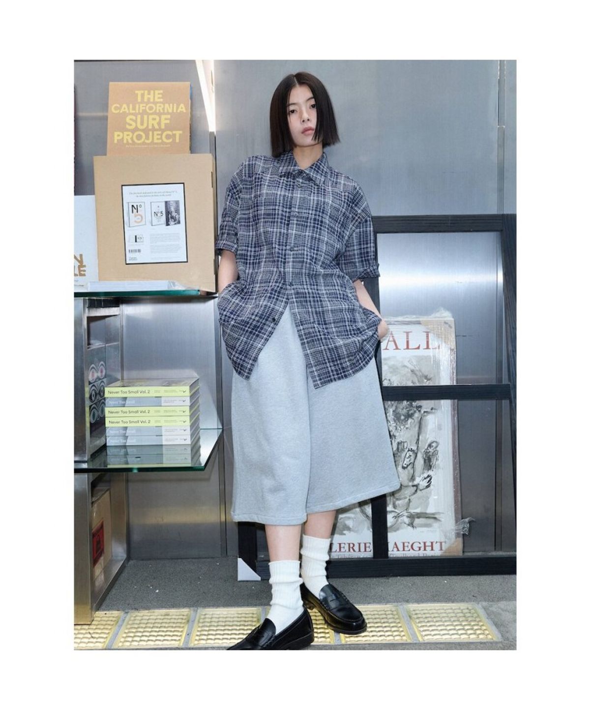 샌드 사운드(SAND SOUND) (UNISEX) 스웻  버뮤다 숏츠  그레이