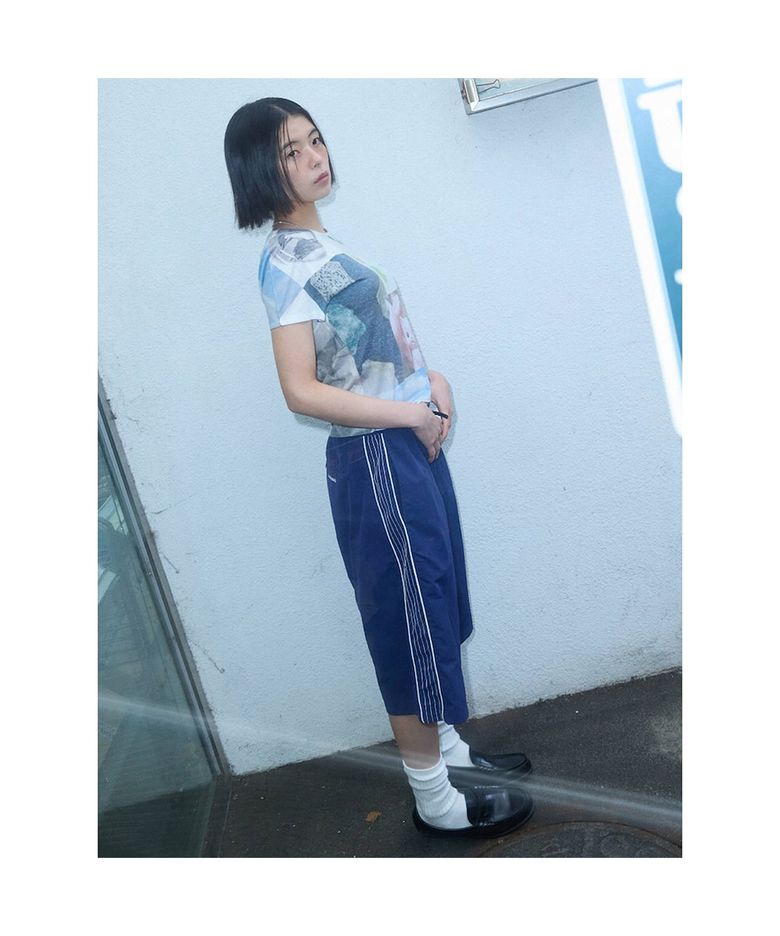 (UNISEX) 화섬 버뮤다 밴딩 숏츠  로얄 블루