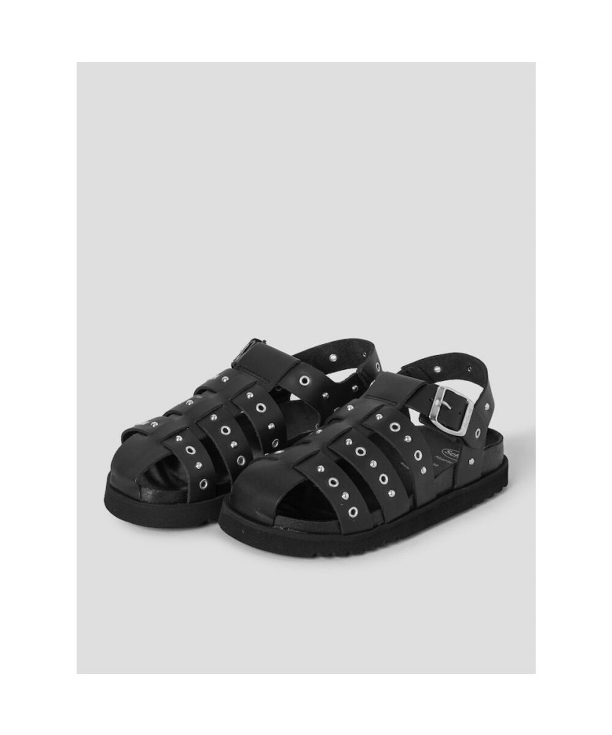 숄(SCHOLL) (WOMEN) 스터드 피셔맨 코르크 샌들 - 블랙 (HH64K2C635)