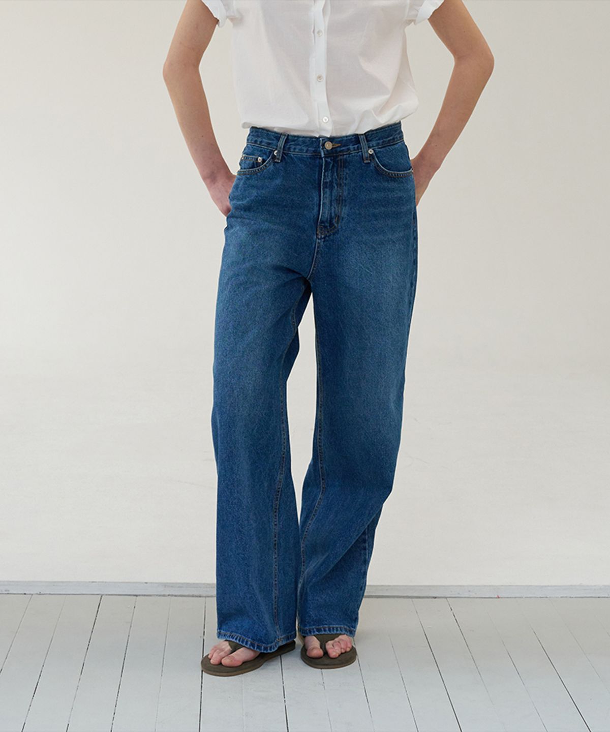 108파운드(108POUND) Classic Wide Jean_Blue
