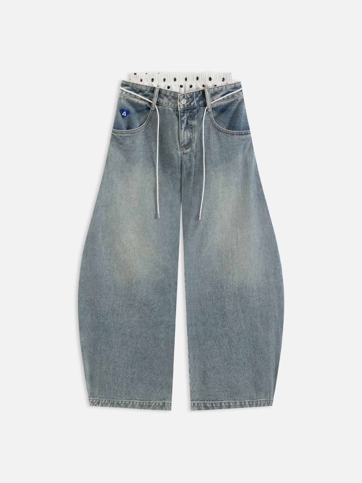 엘프릭 에덴(AELFRIC EDEN) Aelfric Eden Double Waist Super Baggy Jeans 배기진 청바지 AE25CPQ31226-01BBLU