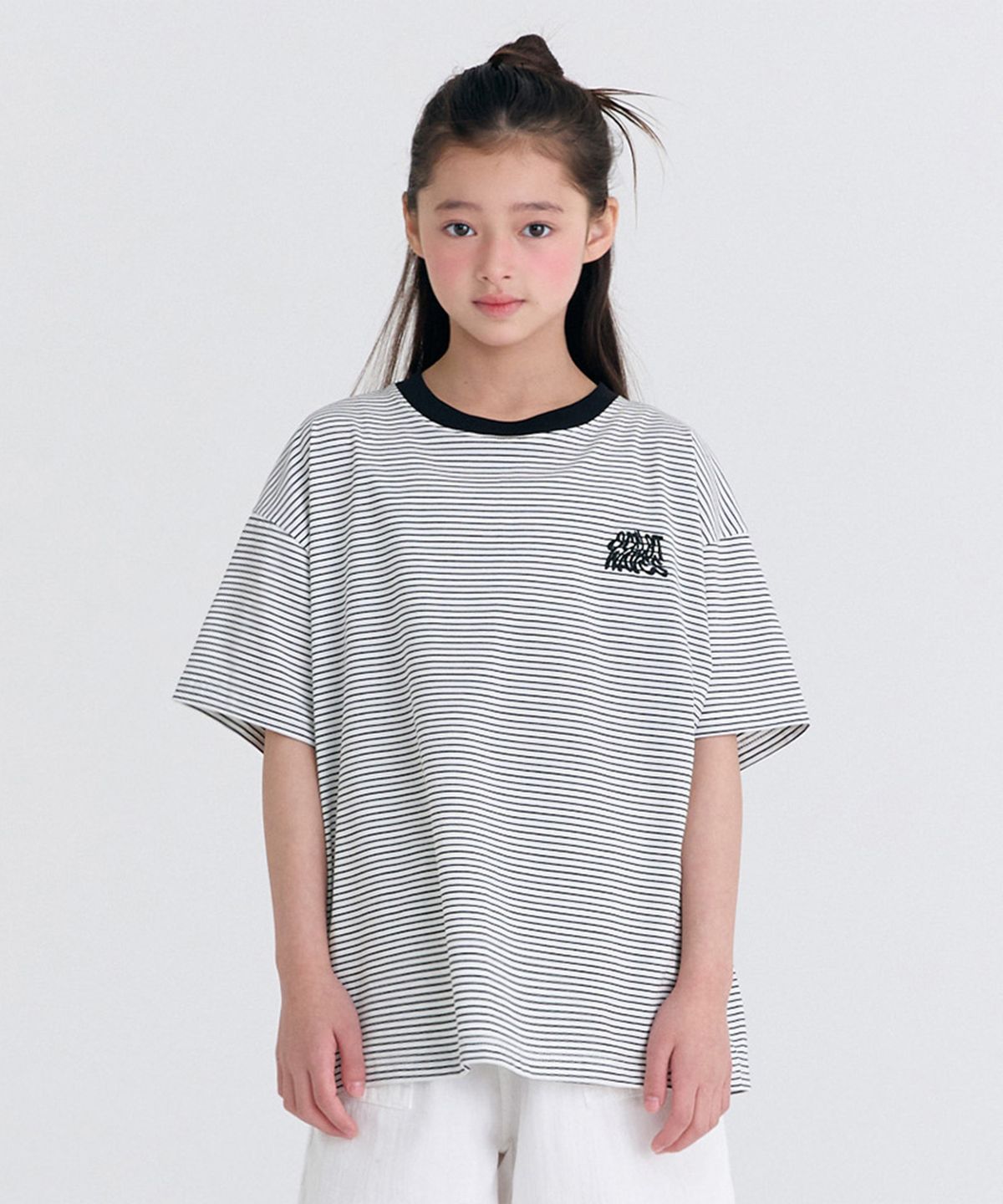 오실롯 주니어(OCELOT JUNIOR) G2 파인 스트라이프 반팔 (화이트)
