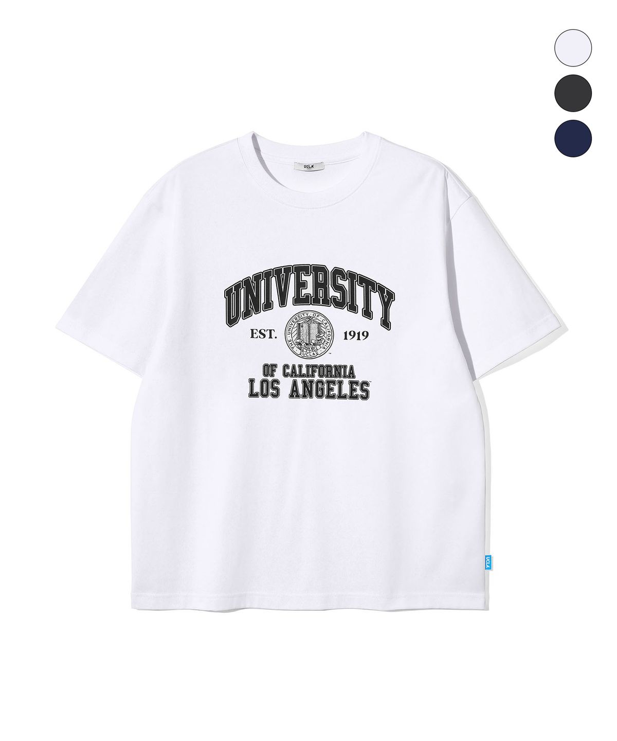유씨엘에이(UCLA) 남녀공용 UCLA 유니버시티 오버핏 반팔티(UC5STA7)