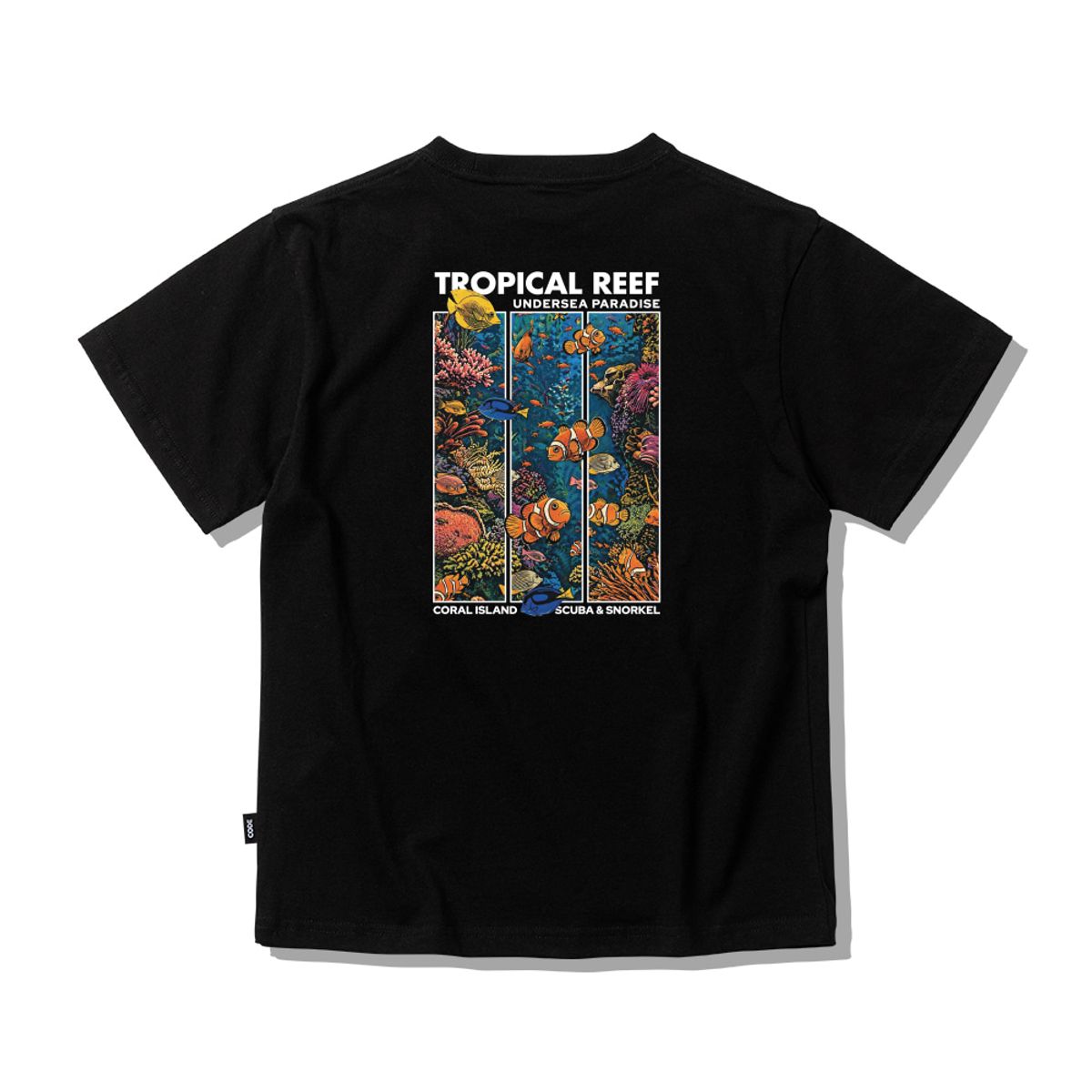 스플래시코드 키즈(SPLASHCODE KIDS) 키즈 반팔 티셔츠 블랙 - 언더씨(Undersea)