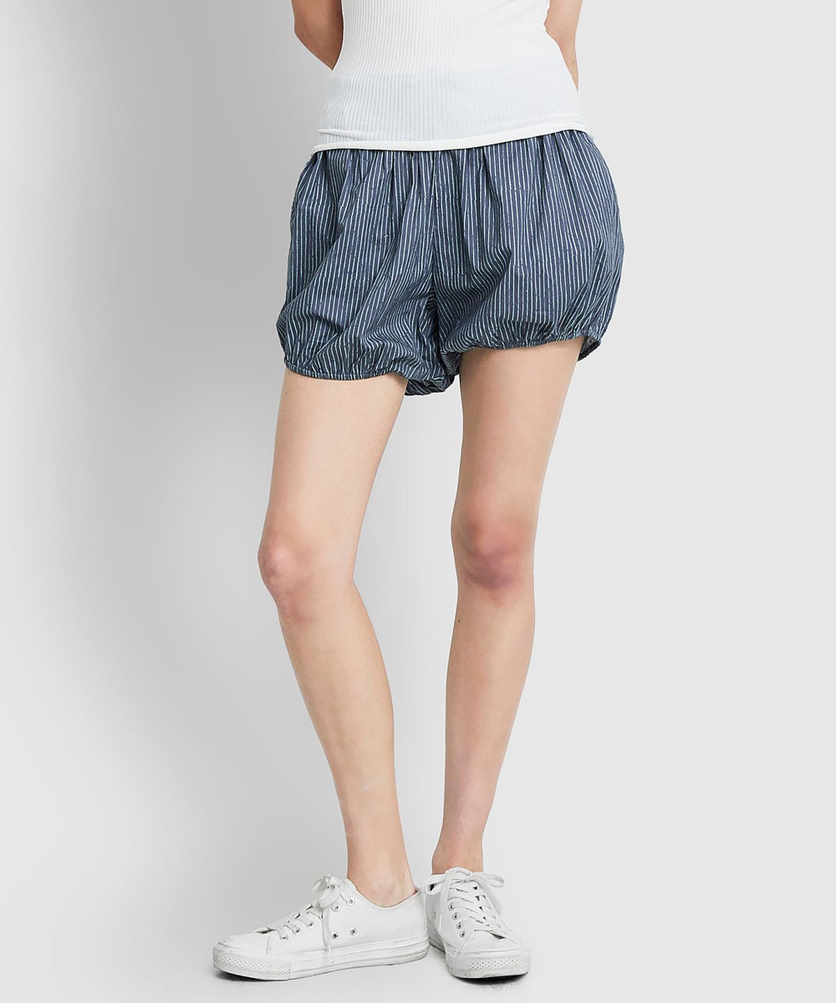 자주(JAJU) 여 코튼 블루머 라운지 팬츠_블루 그레이