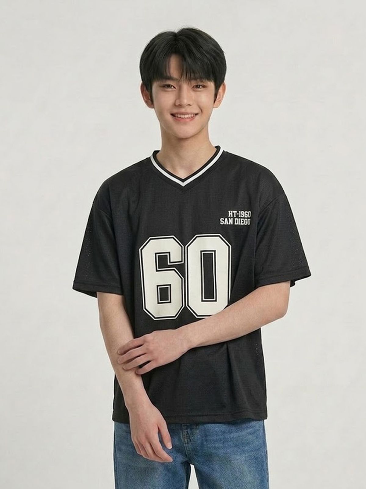 행텐 틴즈(HANGTEN TEENS) 틴즈 요꼬 브이넥 반팔 티셔츠_100(14570-031-425-31)