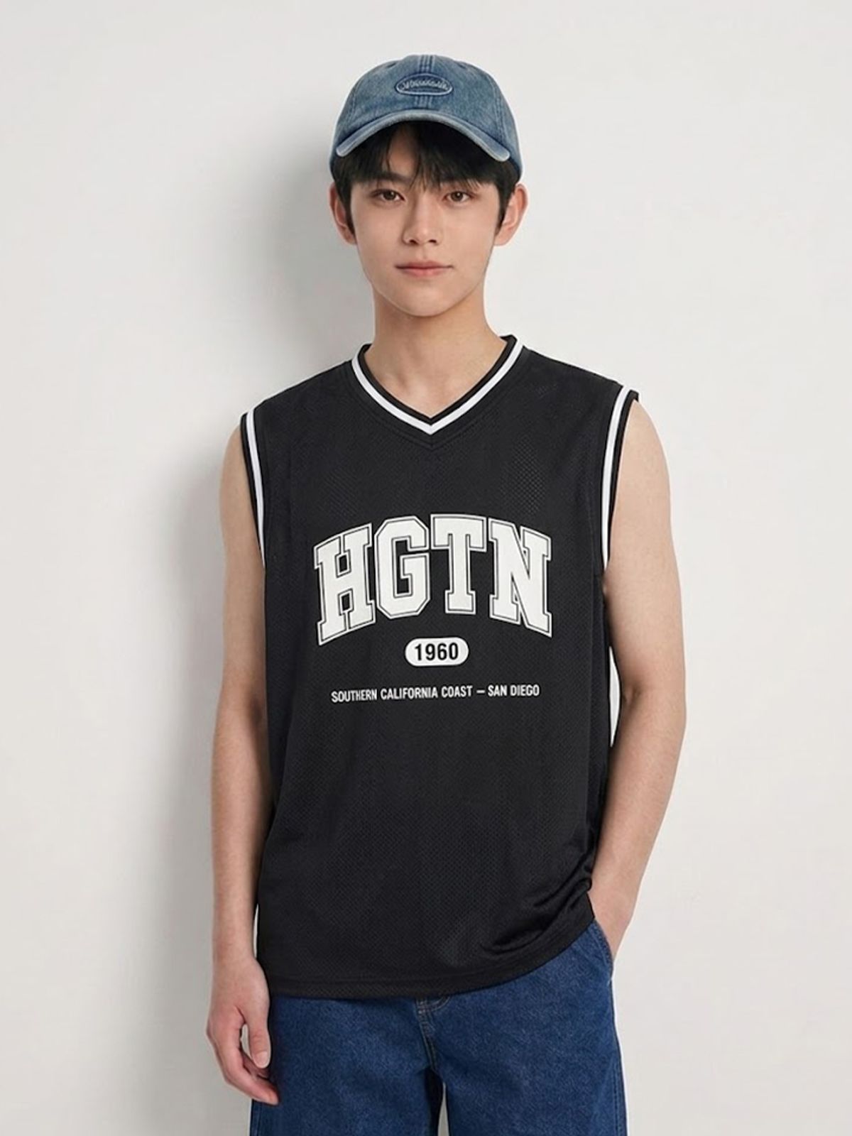 행텐 틴즈(HANGTEN TEENS) 틴즈 요꼬 폴리 메쉬 슬리브리스_100(14570-031-451-31)