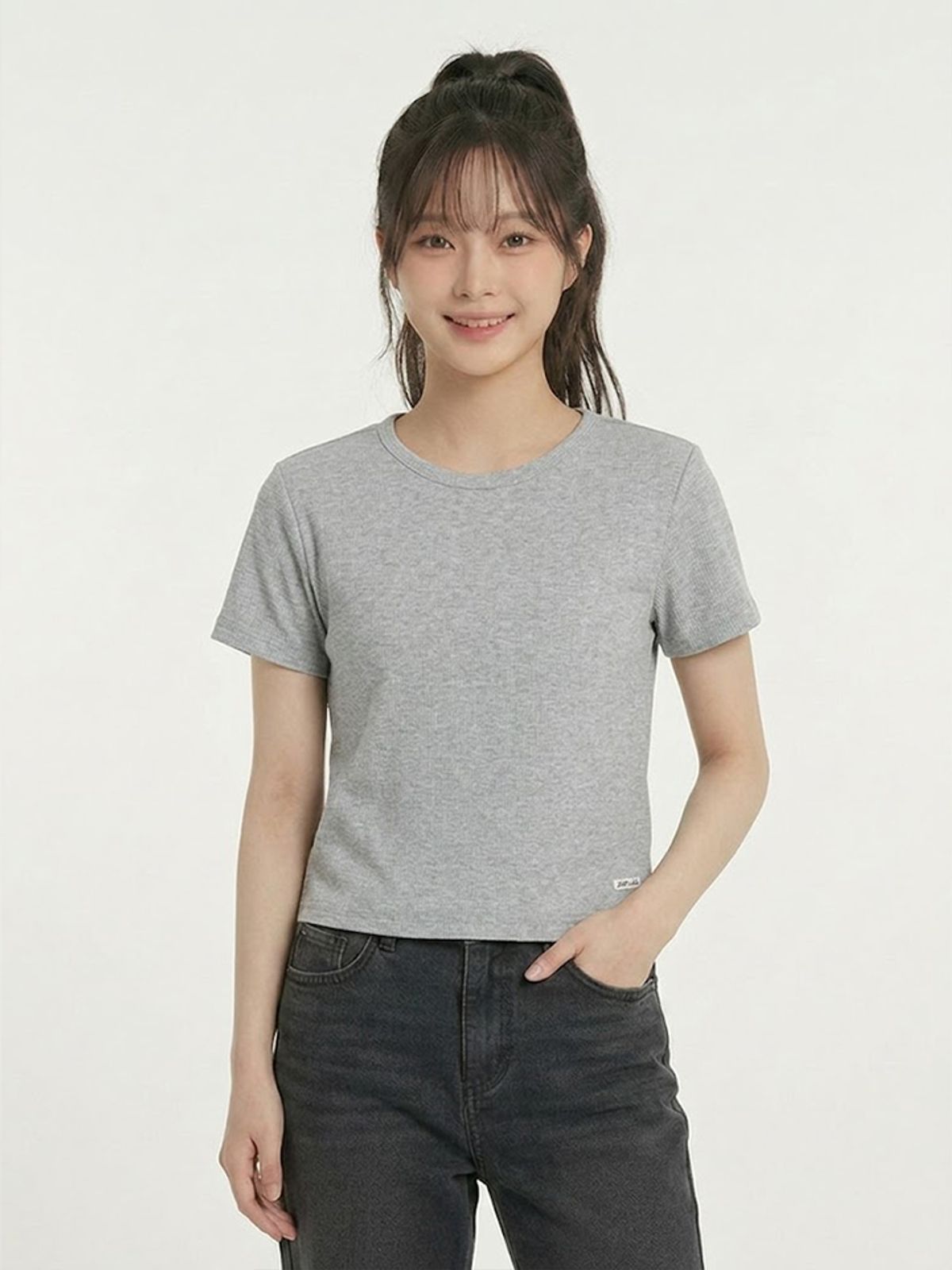 행텐 틴즈(HANGTEN TEENS) 틴즈 여아 아일렛 반팔 티셔츠_055(14570-131-438-05)