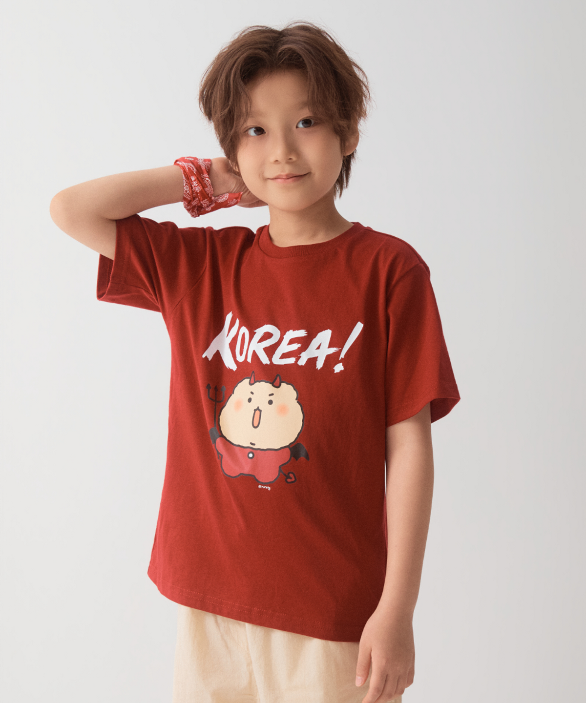 스파오 키즈(SPAO KIDS) [키즈] (망그러진곰) 반소매 티셔츠(Red)_SPRLG25KU2