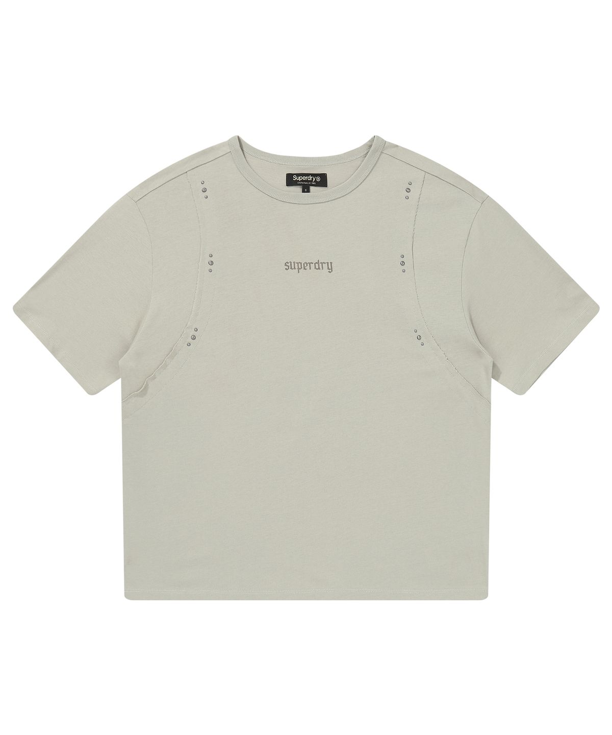 슈퍼드라이(SUPERDRY) 우먼스 스터드 디테일 티셔츠 베이지 SDFISCQ44BEG