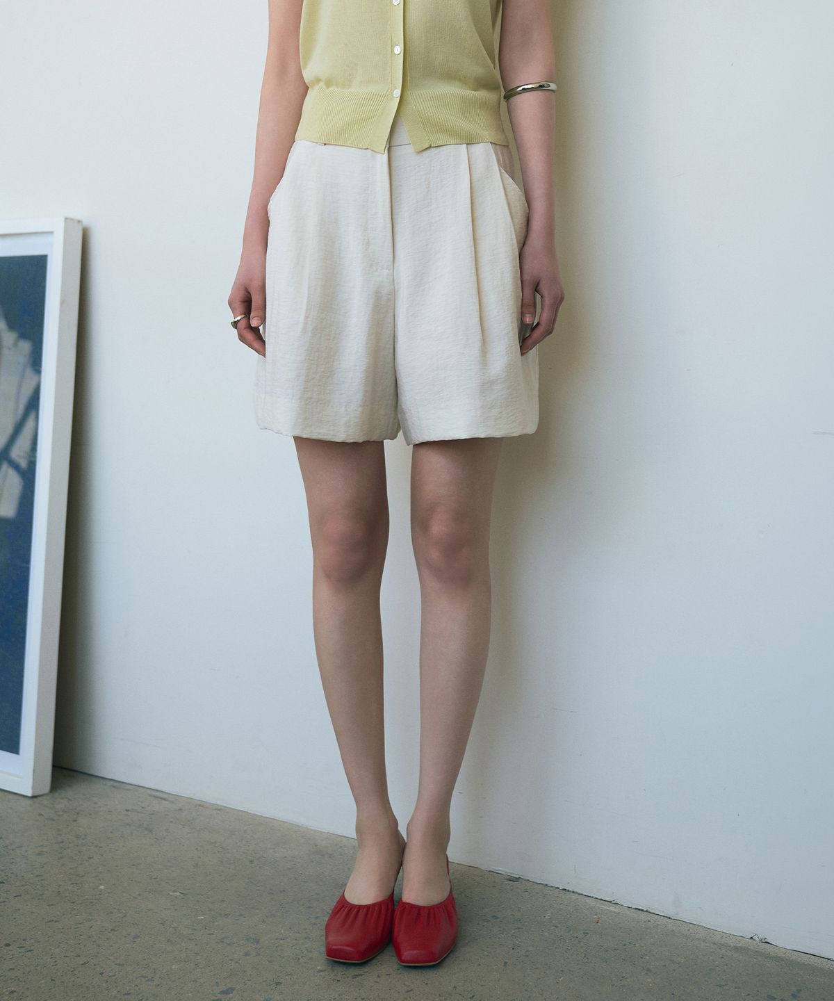 시야쥬(SIYAZU) SIPT7195 라운지 소프트 쇼츠_Light beige