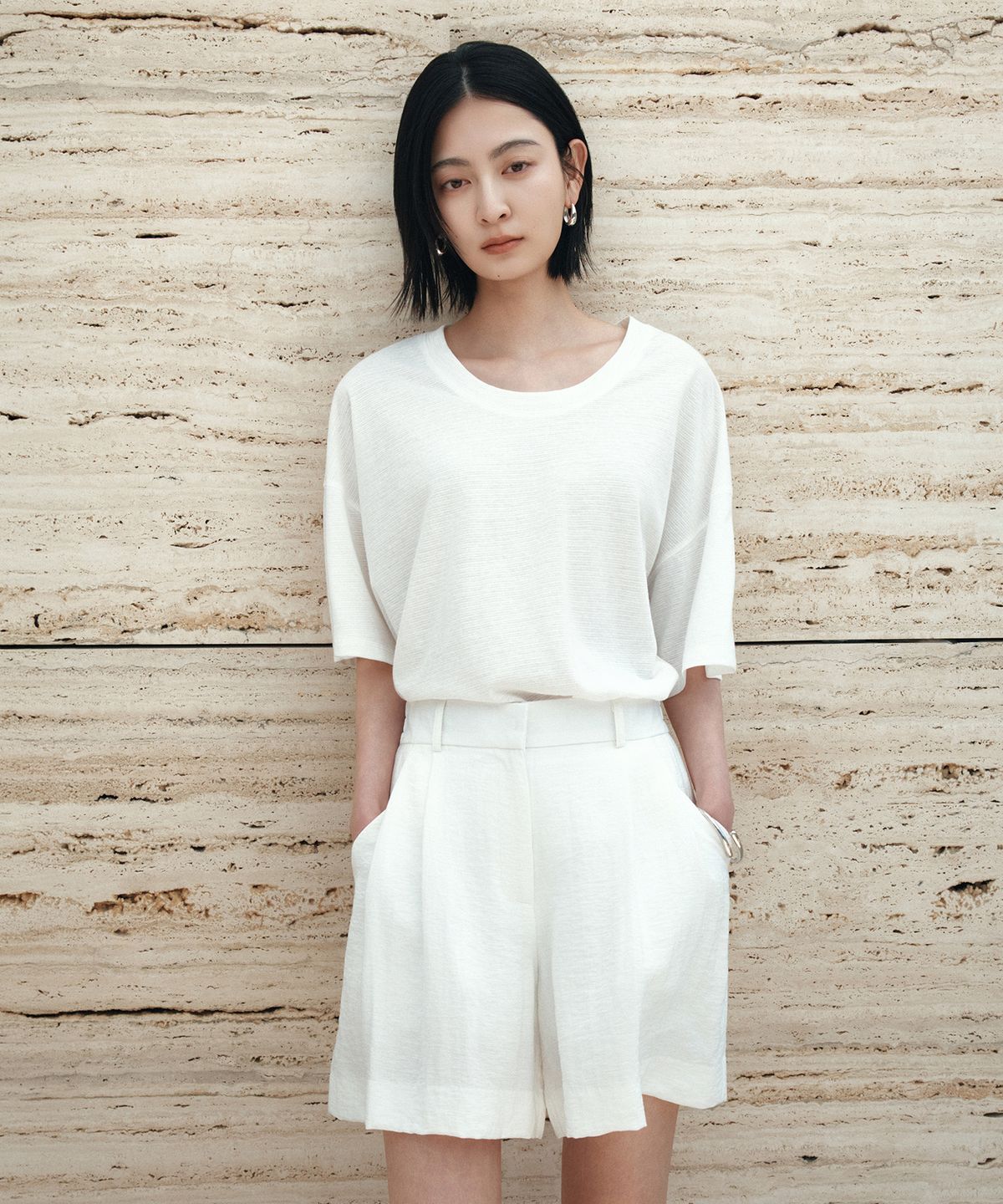 시야쥬(SIYAZU) SITP5302 유넥 ST 반팔 티셔츠_White