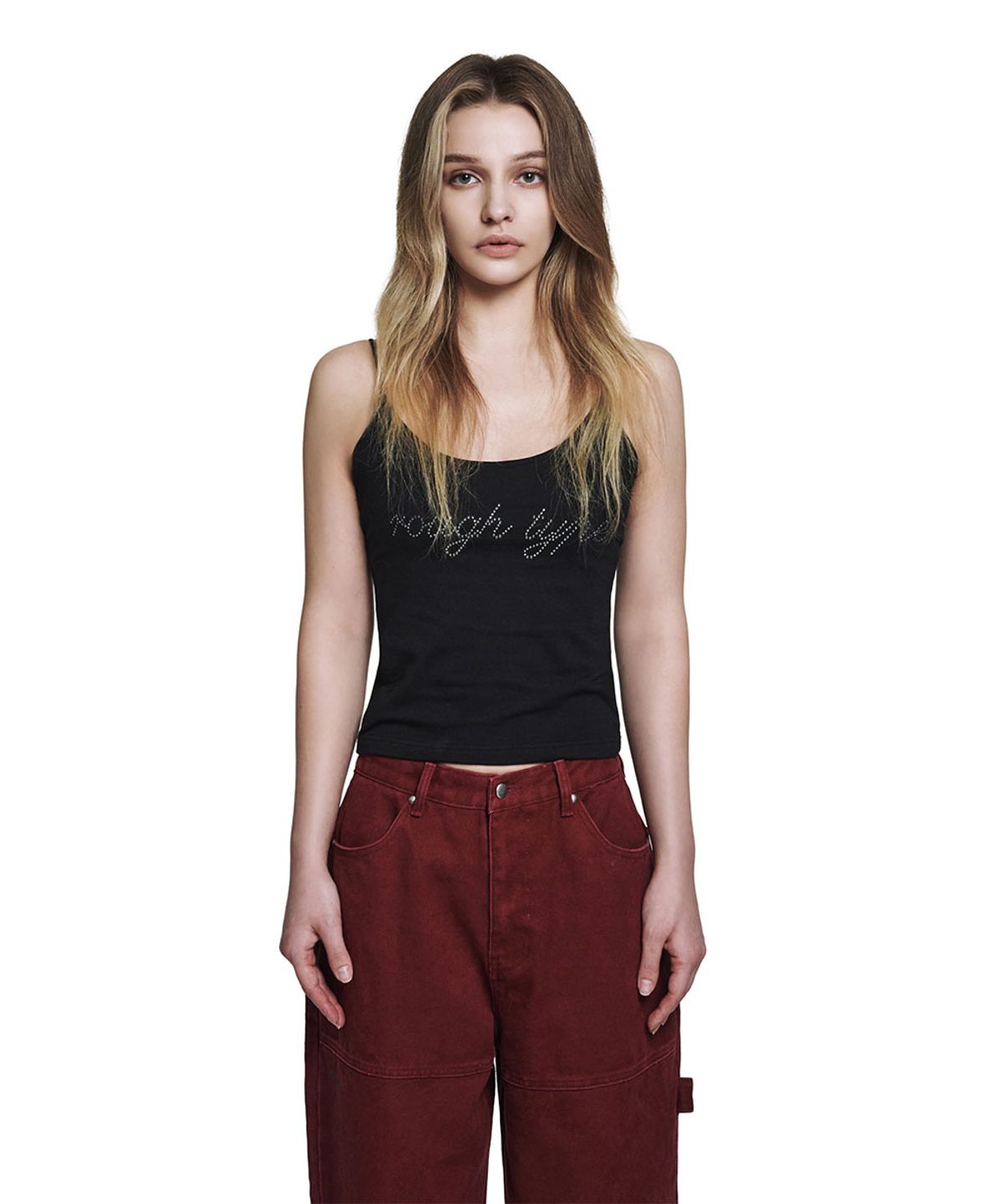 로타입(ROUGHTYPE) Cubic Logo Sleeveless - Black