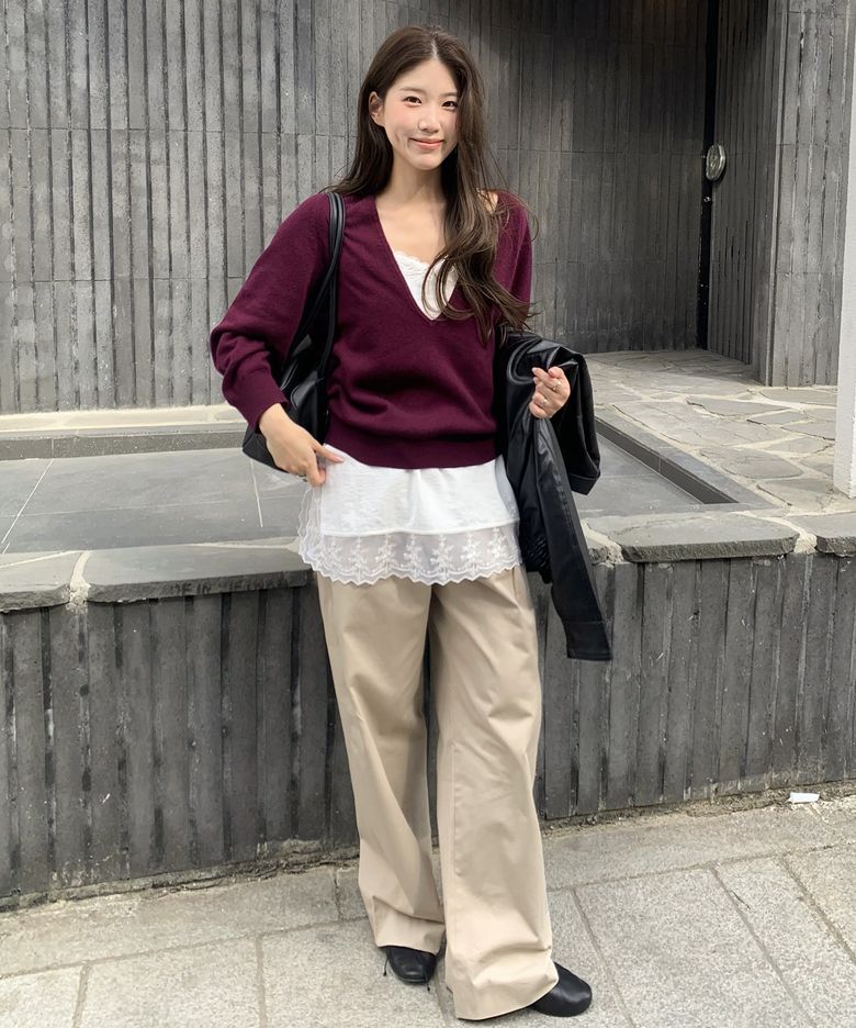 SITP5282 레이스 실키 슬립 탑_White