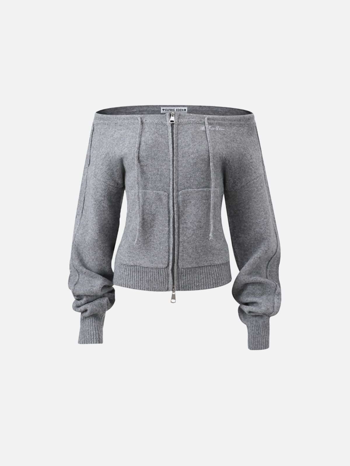 엘프릭 에덴(AELFRIC EDEN) Aelfric Eden Off-the Shoulder Cardigan 숄더 가디건AE25CKQ30402-01MGRY
