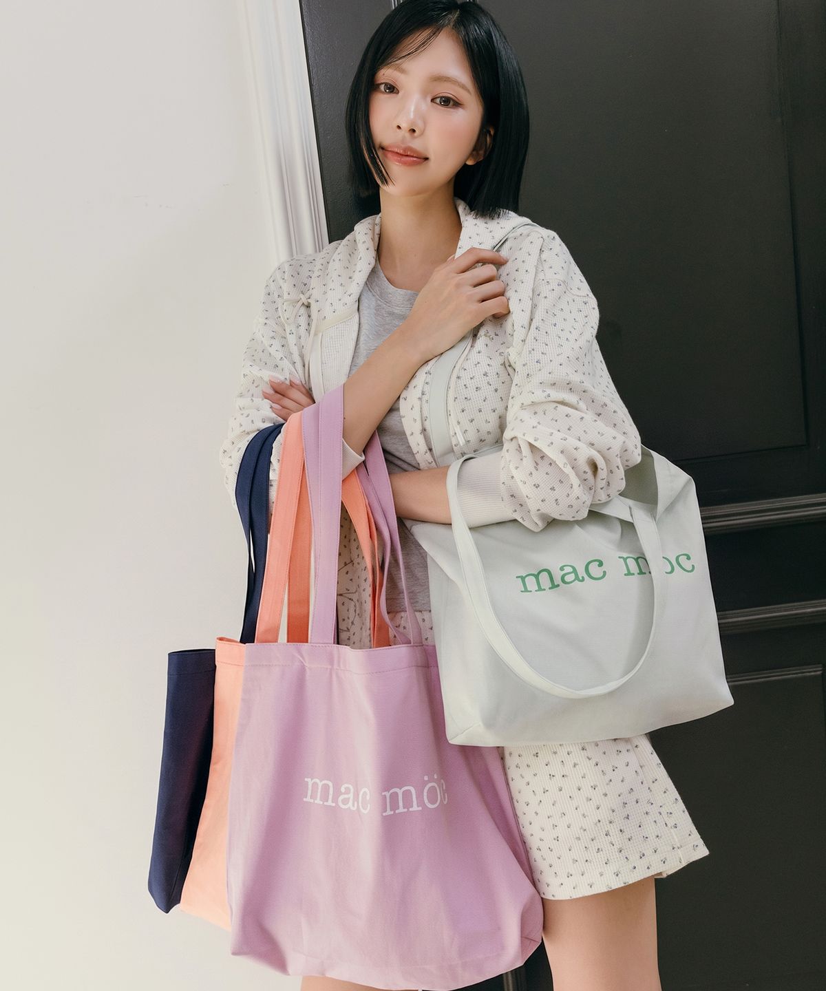마크모크(MAC MOC) Alkong 알콩 코튼 데일리 숄더 에코백_6colors