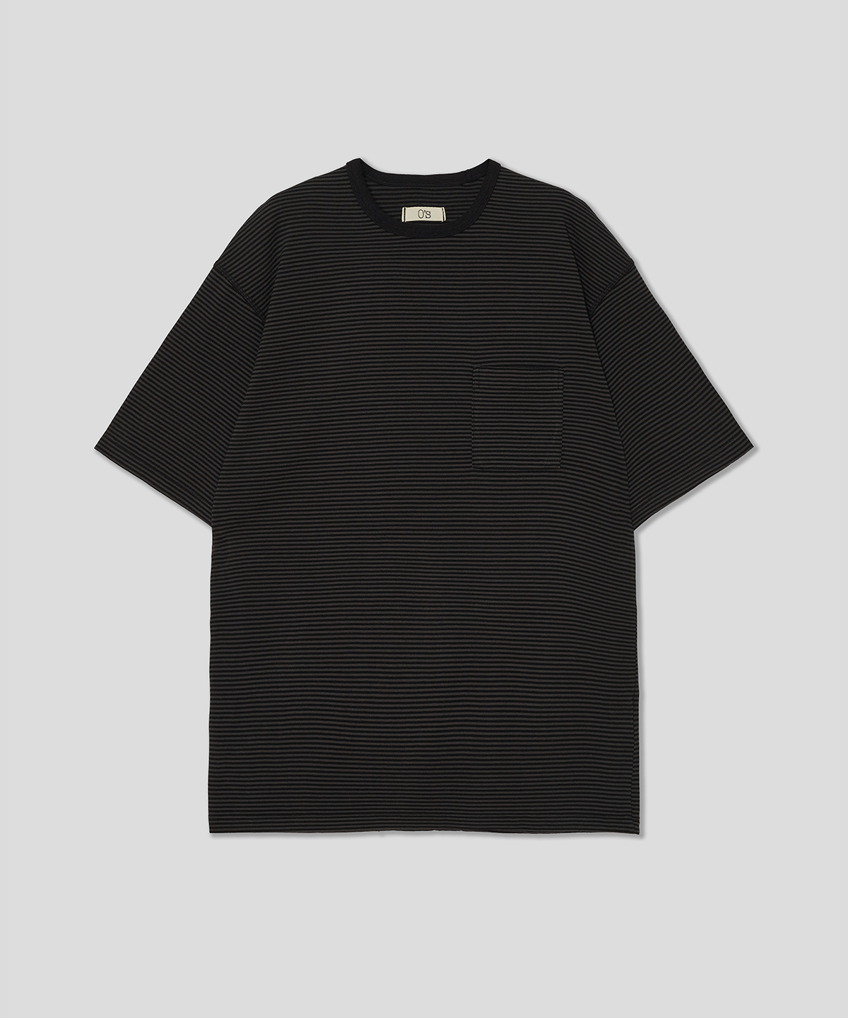 온셋(ONSET) STEADY STRIPE SHORT SLEEVE T SHIRTS (CHARCOAL/BLACK)