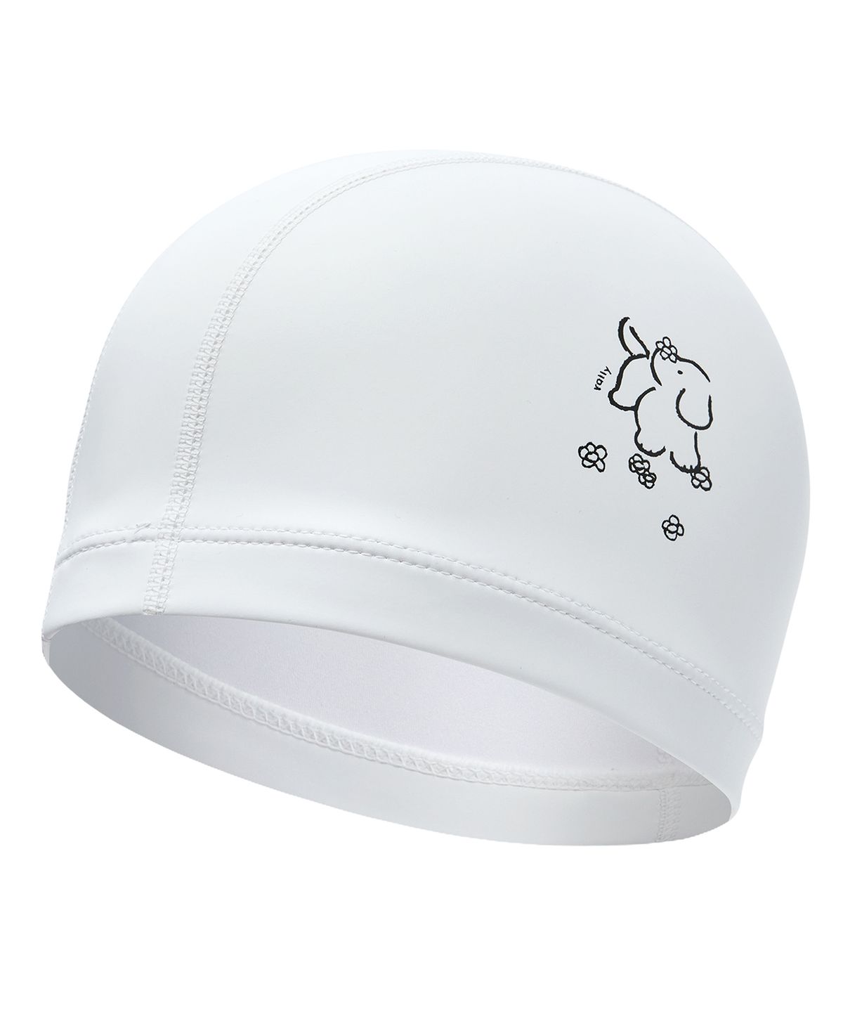 랠리스포츠(RALLY) [RRUC510 WHT] 강아지와 꽃 우레탄 코팅수모 화이트