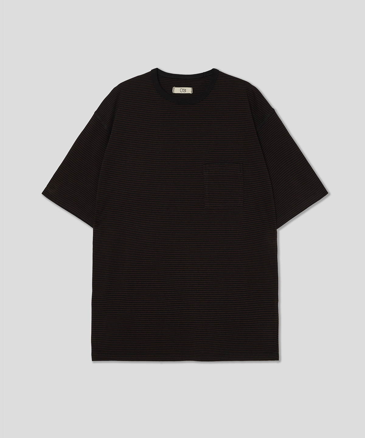 온셋(ONSET) STEADY STRIPE SHORT SLEEVE T SHIRTS (BLACK/BROWN)