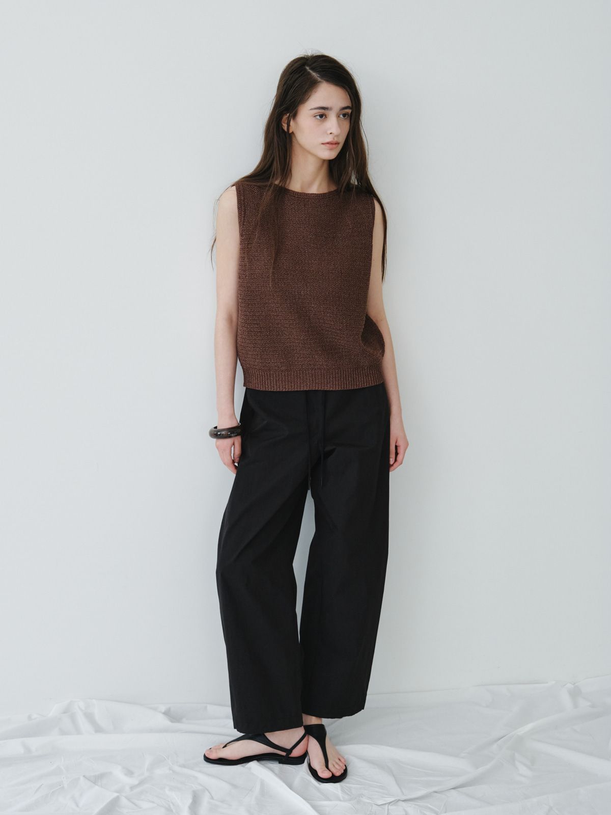 리플레인(REPLAIN) COTTON STRING PANTS_BLACK