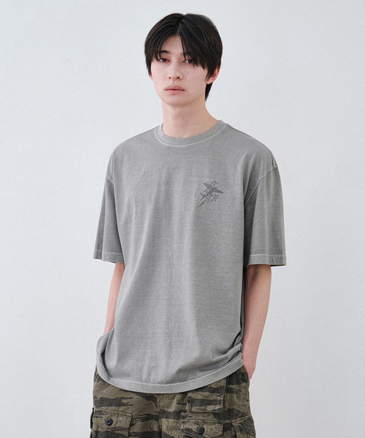 힐리먼트(HELEMENT) 스텔라 피그먼트 반팔티 (GREY)