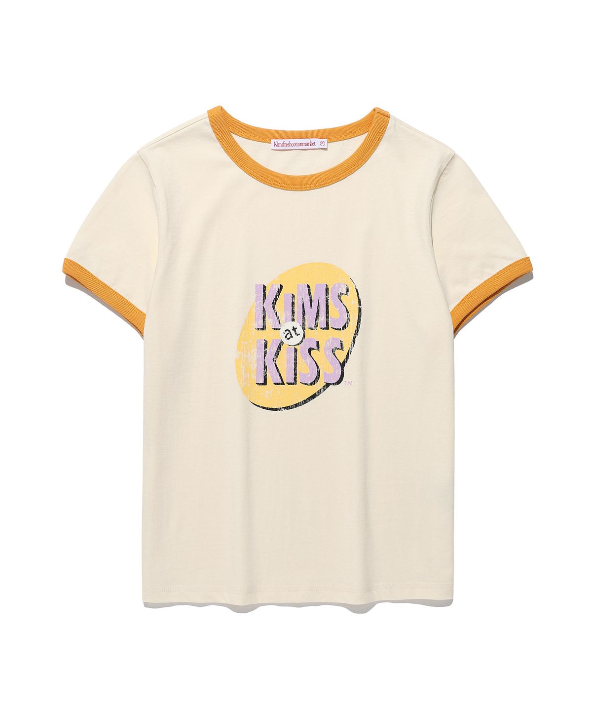 킴스 프레시 코튼 마켓(KIMS FRESH COTTON MARKET) 엣 키스 링거 티셔츠 크림
