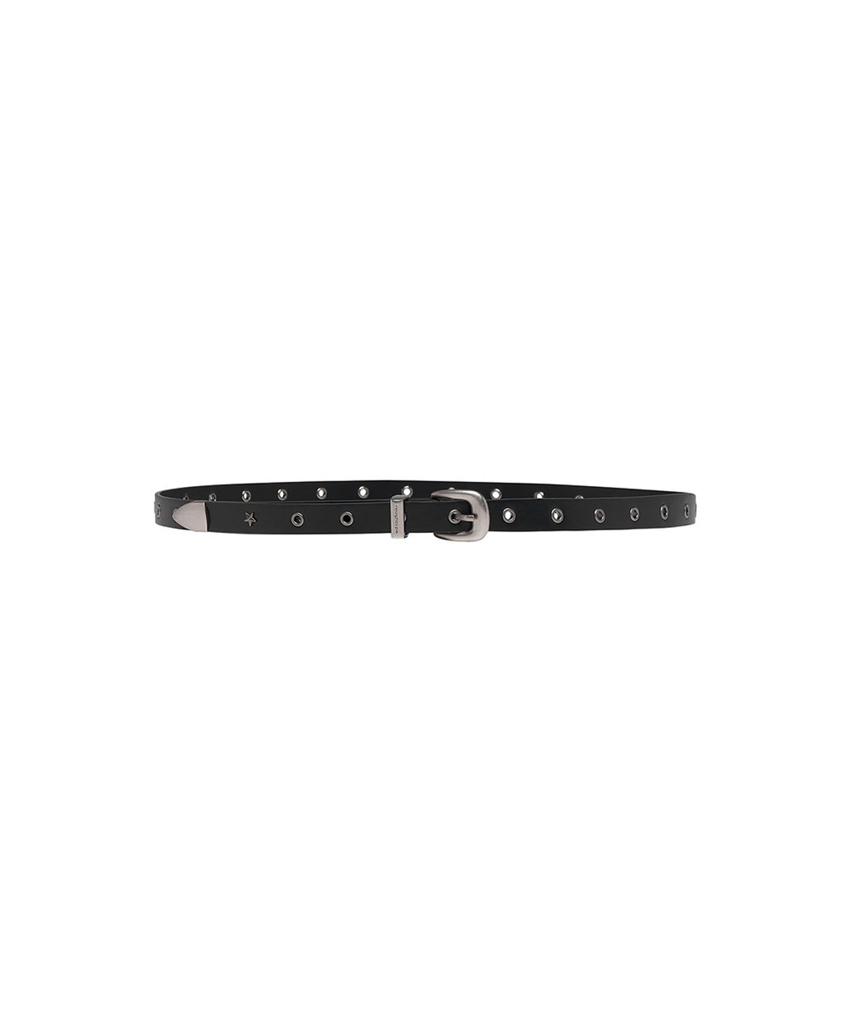 로타입(ROUGHTYPE) Star Point Leather Belt - Black
