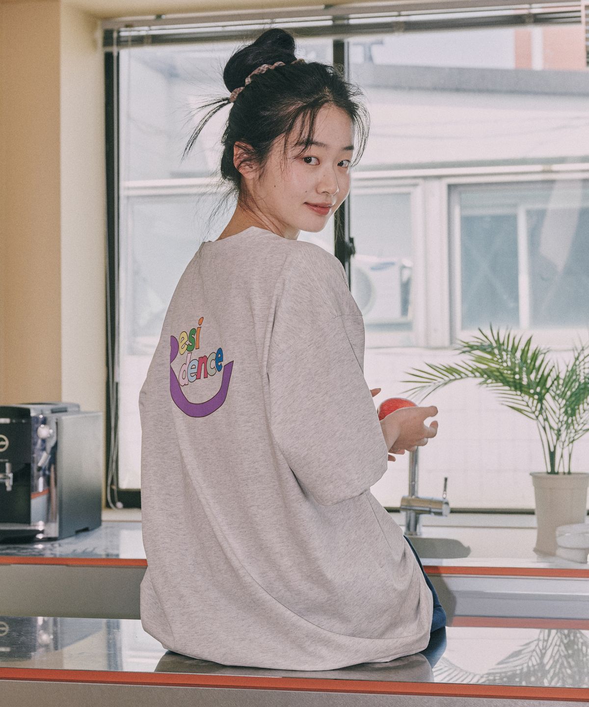 오끼뜨(OGGITT) (uni)레지던스 자이언트 티셔츠 멜란지
