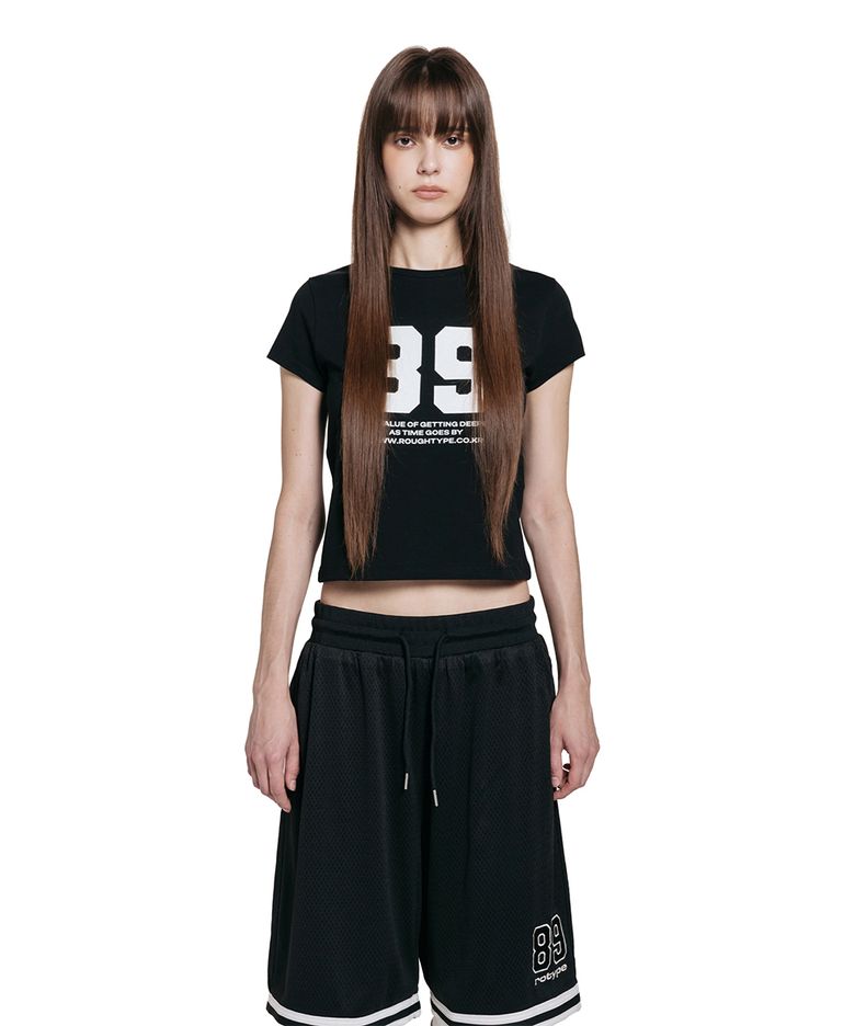 89 Crop Short-sleeved Shirt - Black