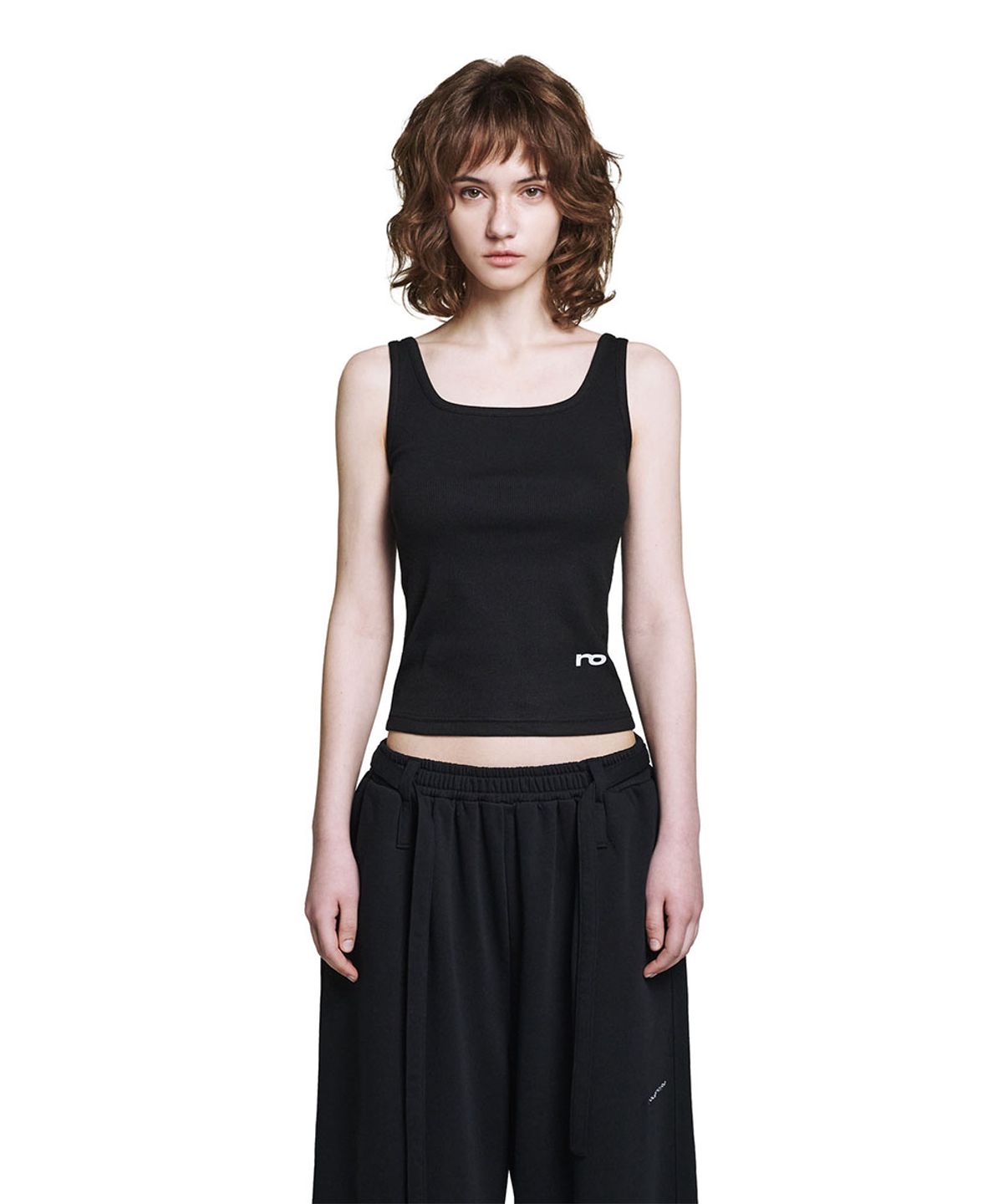 로타입(ROUGHTYPE) Basic Layered Sleeveless - Black