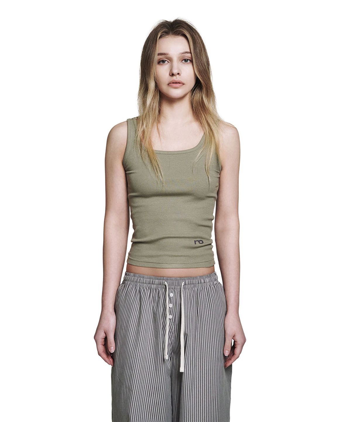 로타입(ROUGHTYPE) Basic Layered Sleeveless - Khaki