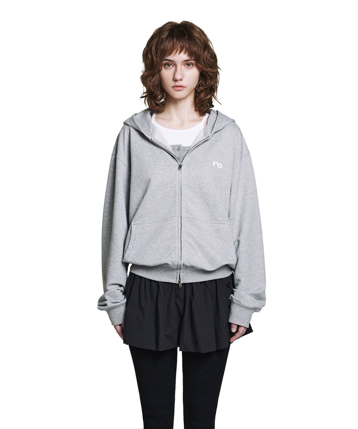 로타입(ROUGHTYPE) Low Logo Hooded Zip-Up - Gray