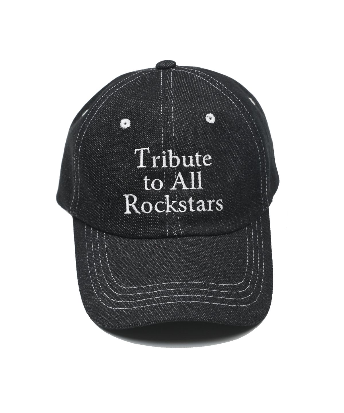 히피하우스(HIPPIE HAUS) Embroidered Ball Cap_Black Denim