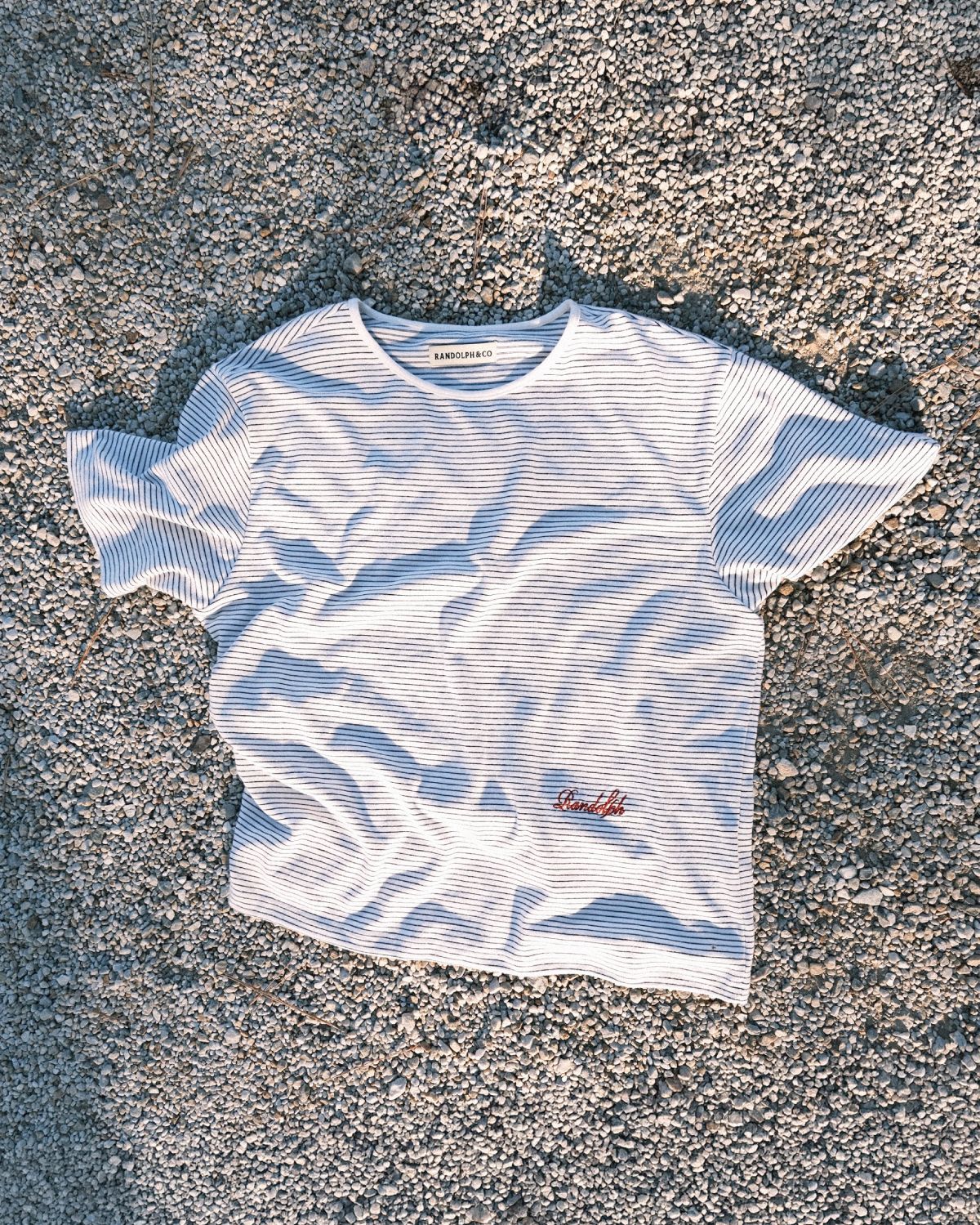 랜돌프앤코(RANDOLPH&CO) Stripe Journey Script T-shirt