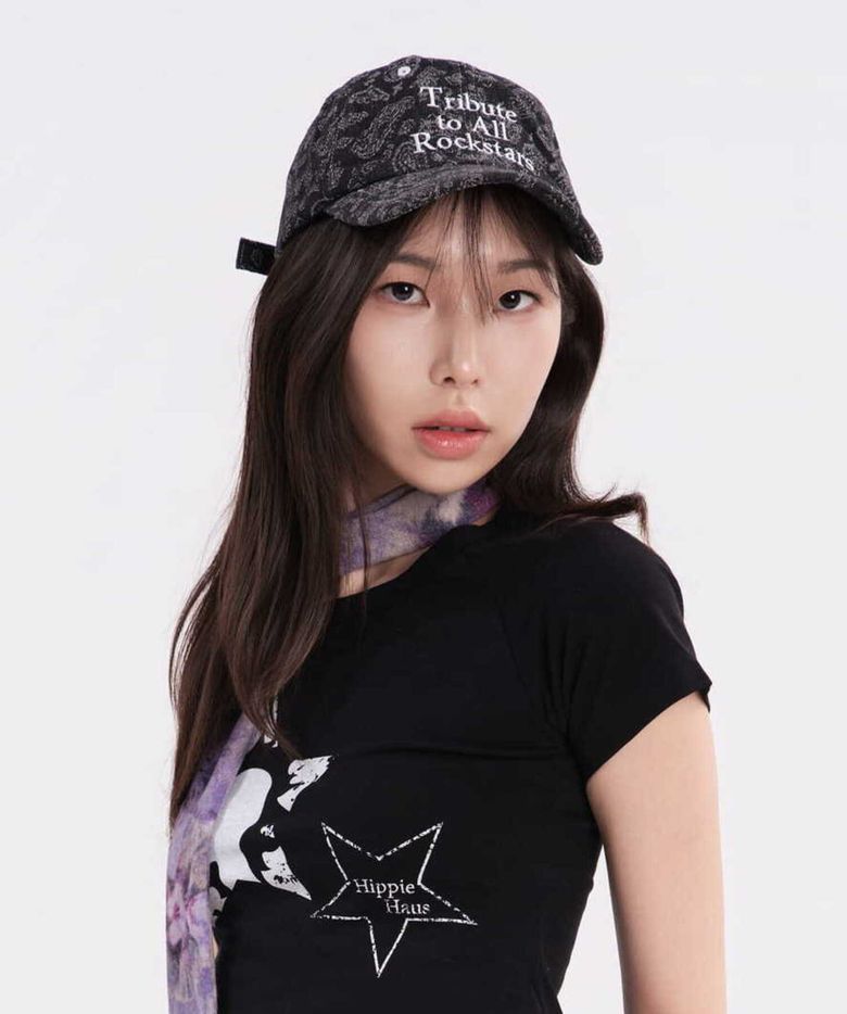 Embroidered Ball Cap_Black Paisley