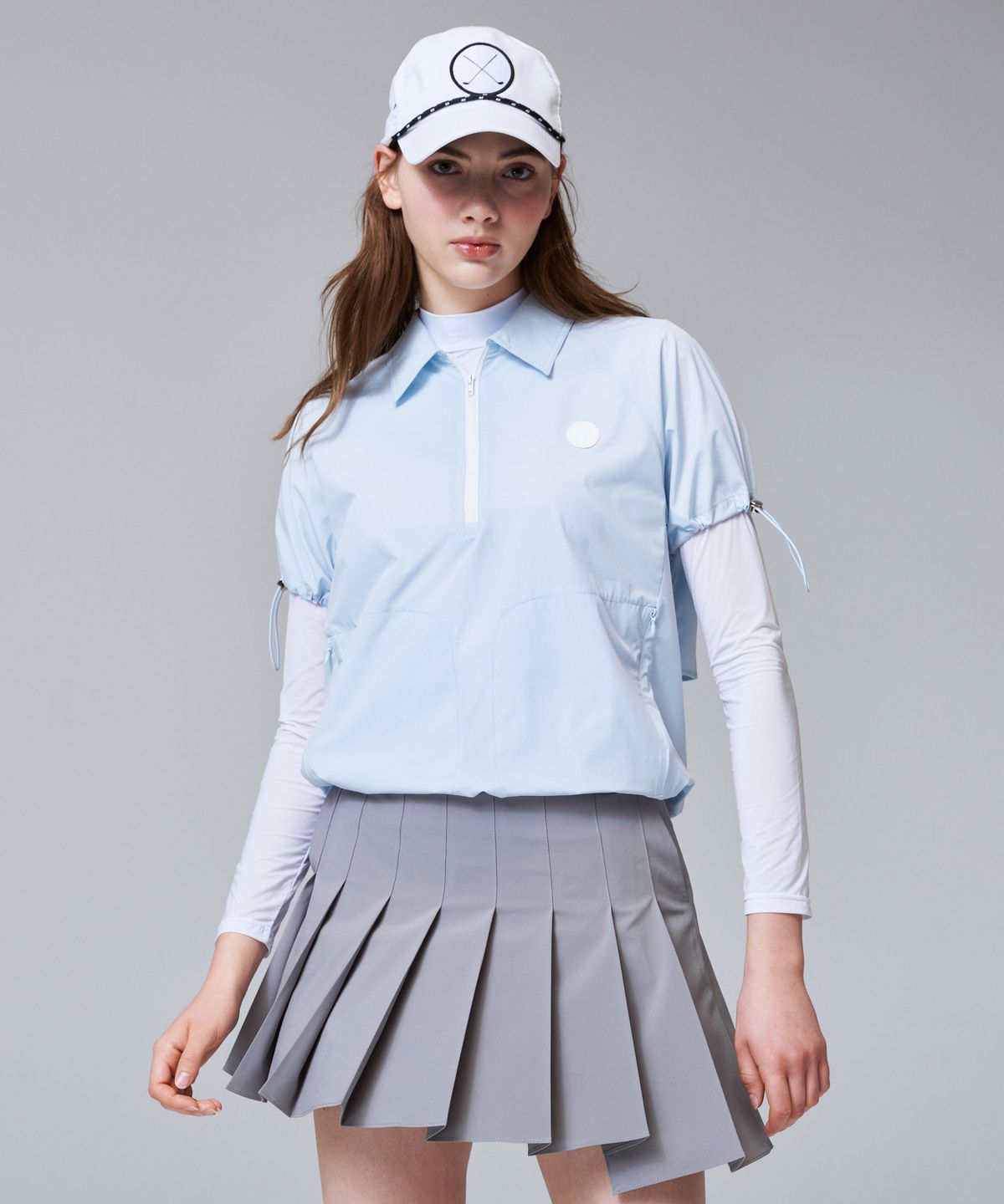 크림골프(KLIMGOLF) 언발란스 플리츠 스커트