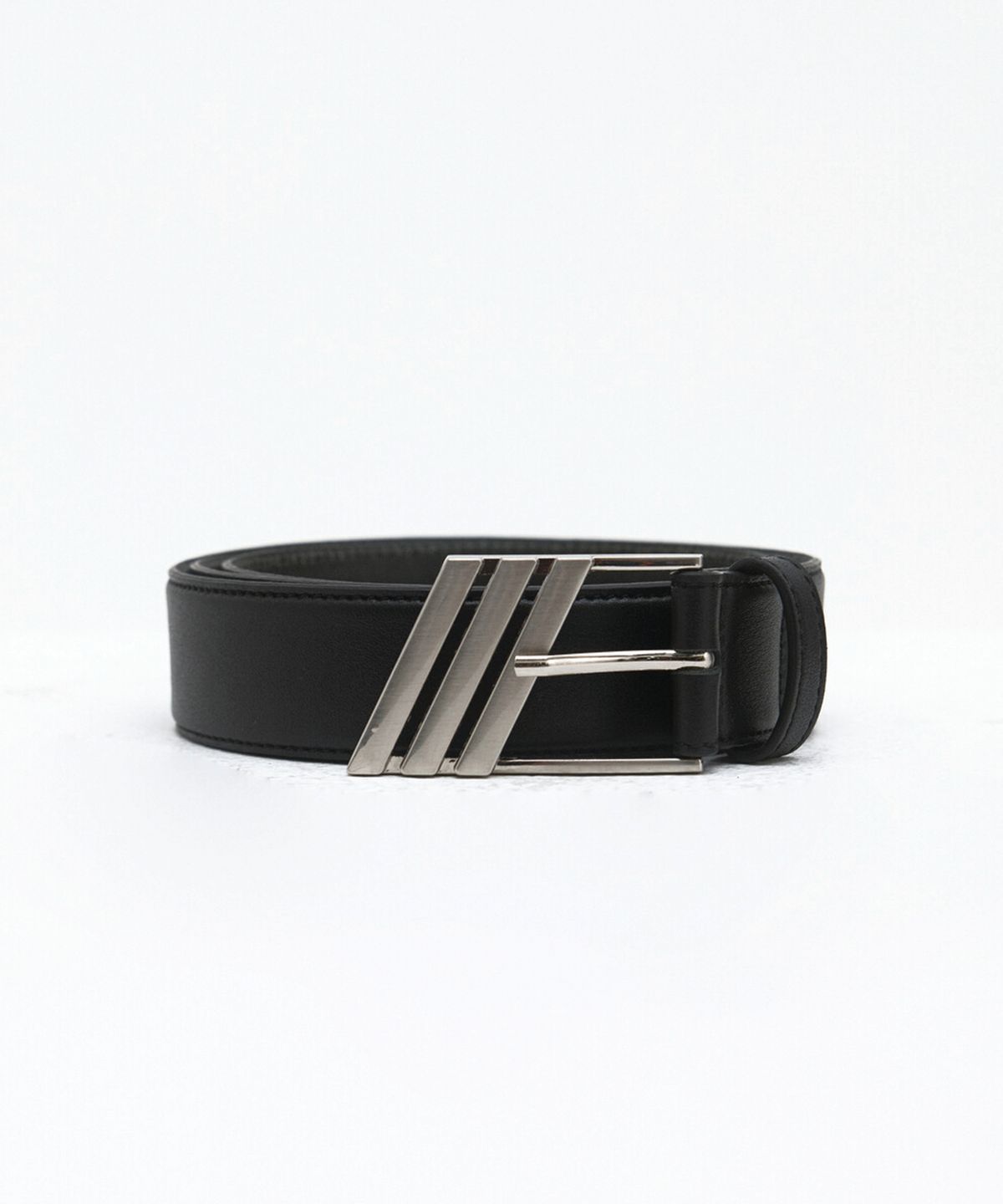 윈더(WINDER) DIA BUCKLE LEATHER BELT - BLACK