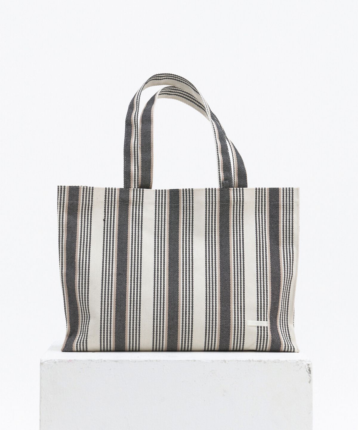 윈더(WINDER) MARKET TOTE BAG - BLACK STRIPE