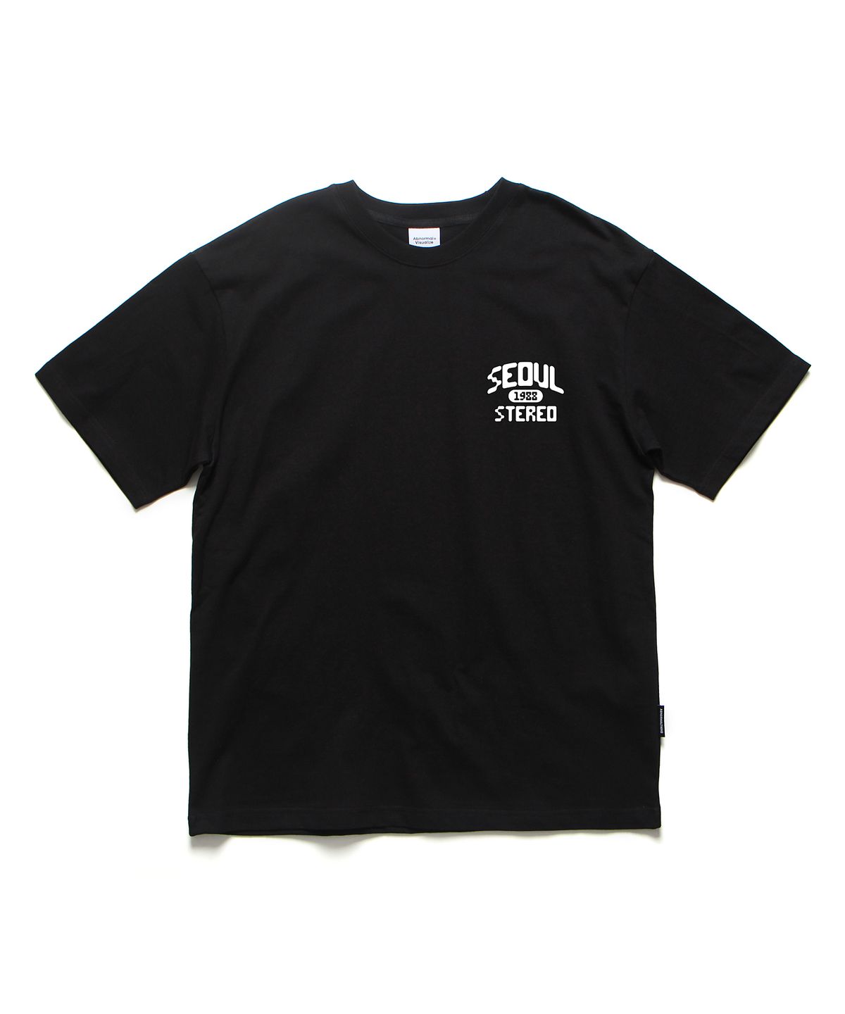 앱놀머씽(ABNORMALTHING) 스테레오 오버핏 티셔츠 블랙 (STEREO T-SHIRT BLACK)